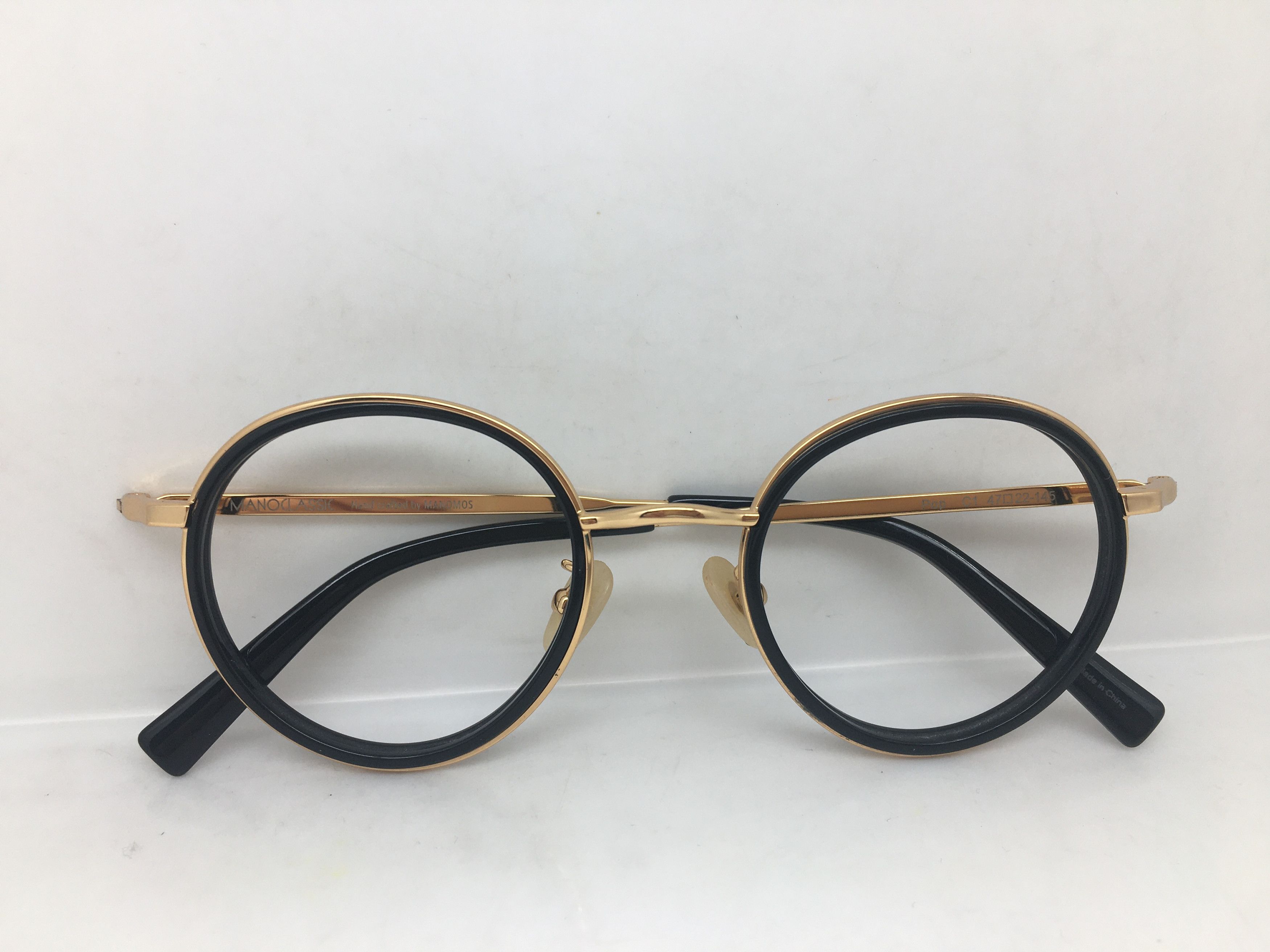 Other Manomos Gold Round Eyeglasses Frame GREAT GATSBY Size ONE SIZE - 8 Thumbnail