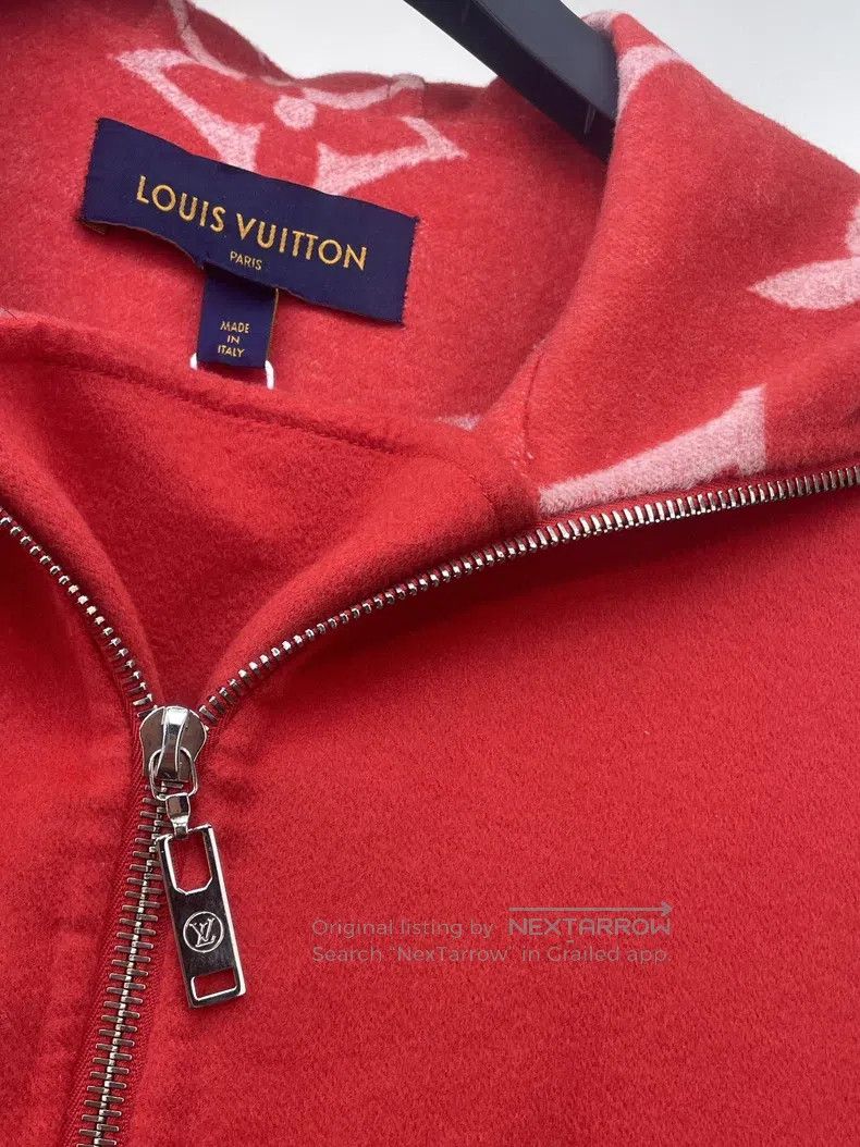 Louis Vuitton Louis Vuitton Red half-zip wool long jacket Size XXS / US 00 / IT 34 - 3 Thumbnail