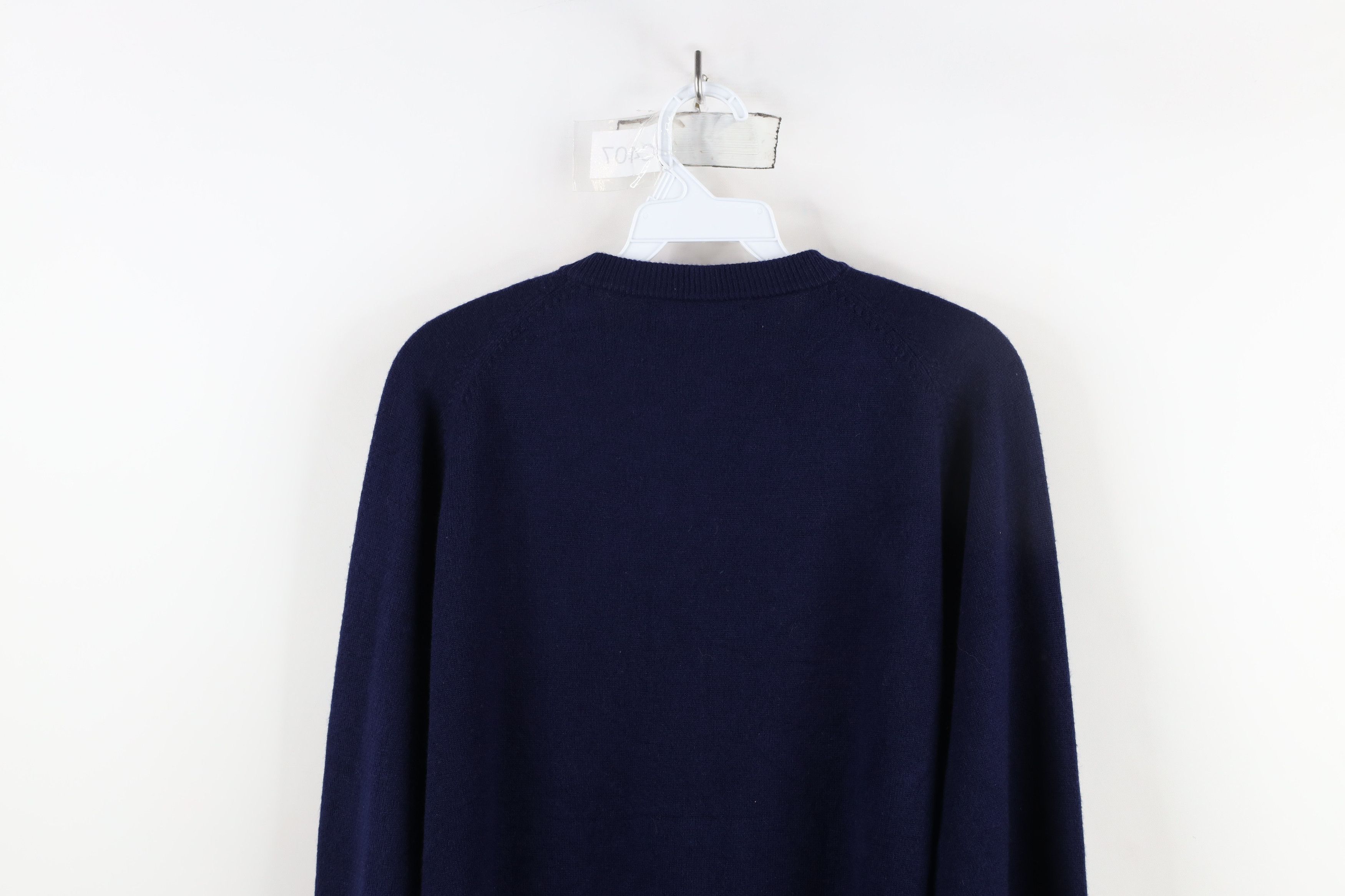 Vintage Vintage 70s Streetwear Cashmere Knit Cardigan Sweater Blue Size XL / US 12-14 / IT 48-50 - 8 Thumbnail