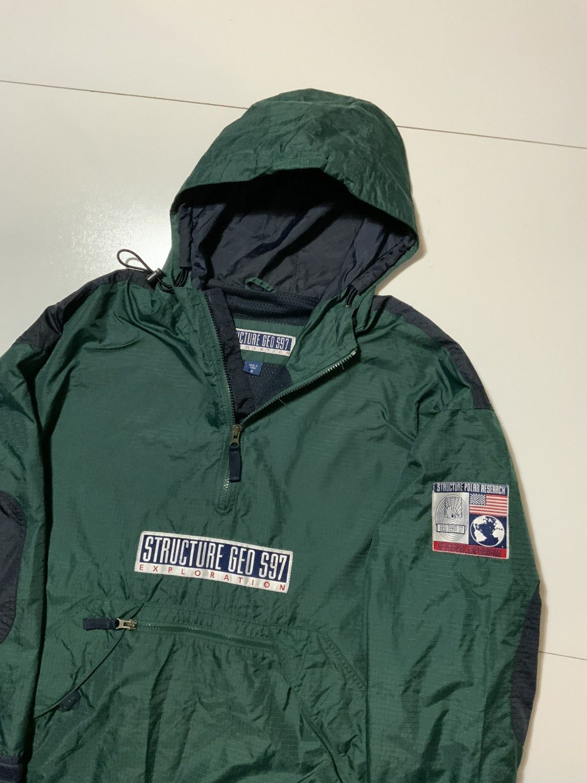 Vintage 90s Structure GeoTeam Exploration Windbreaker Anorak Jacket Size US S / EU 44-46 / 1 - 3 Thumbnail
