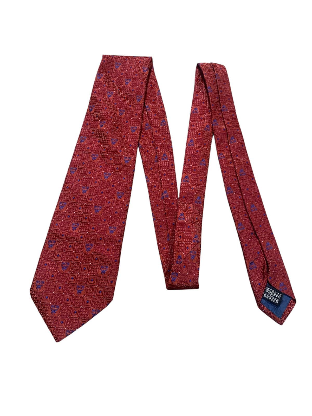 Designer × MCM × Other MCM Classic Silk Tie red Printed Geometric Red Links Size ONE SIZE - 4 Thumbnail