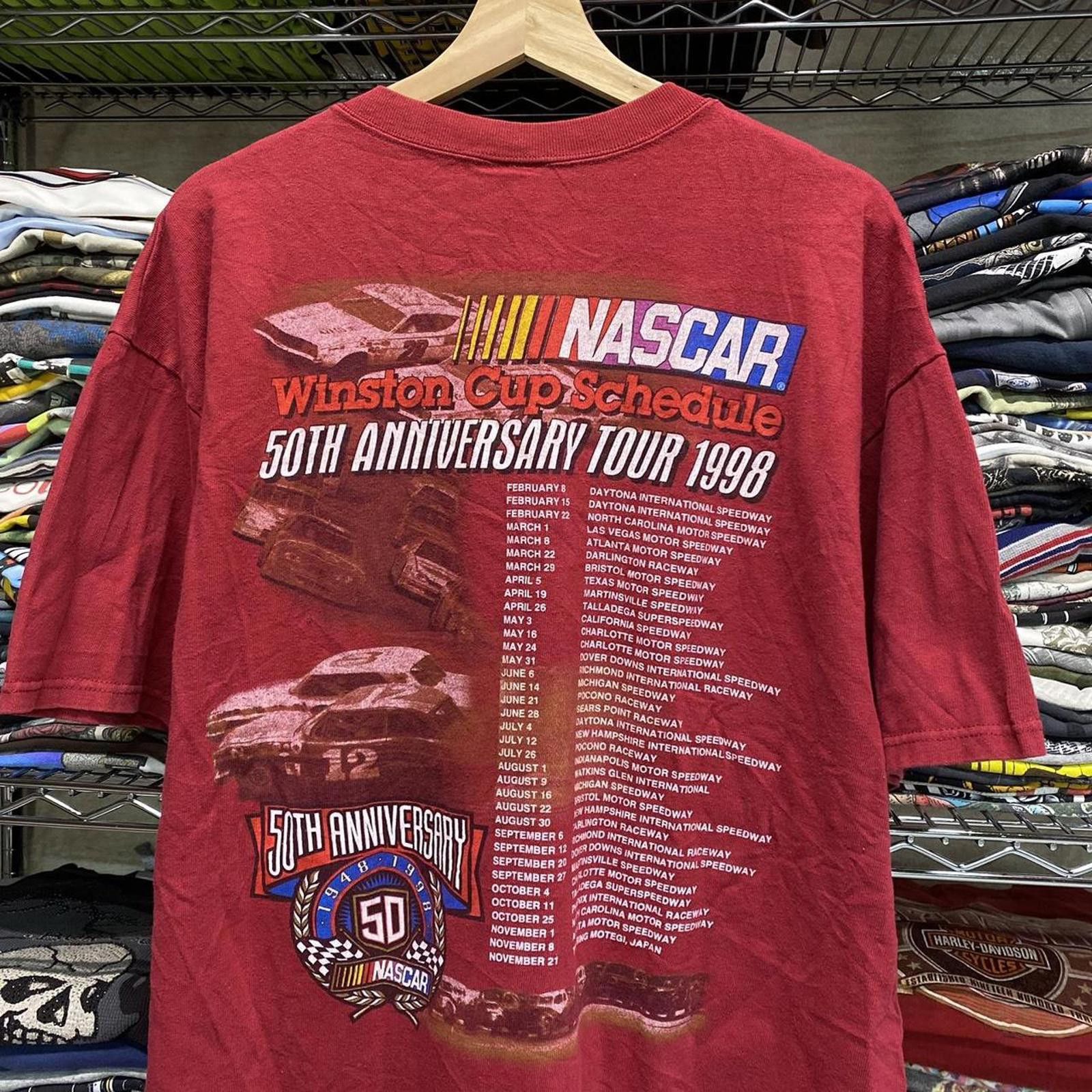 NASCAR 1998 NASCAR 50th Anniversary winston cup Tour Tee Size US L / EU 52-54 / 3 - 2 Thumbnail
