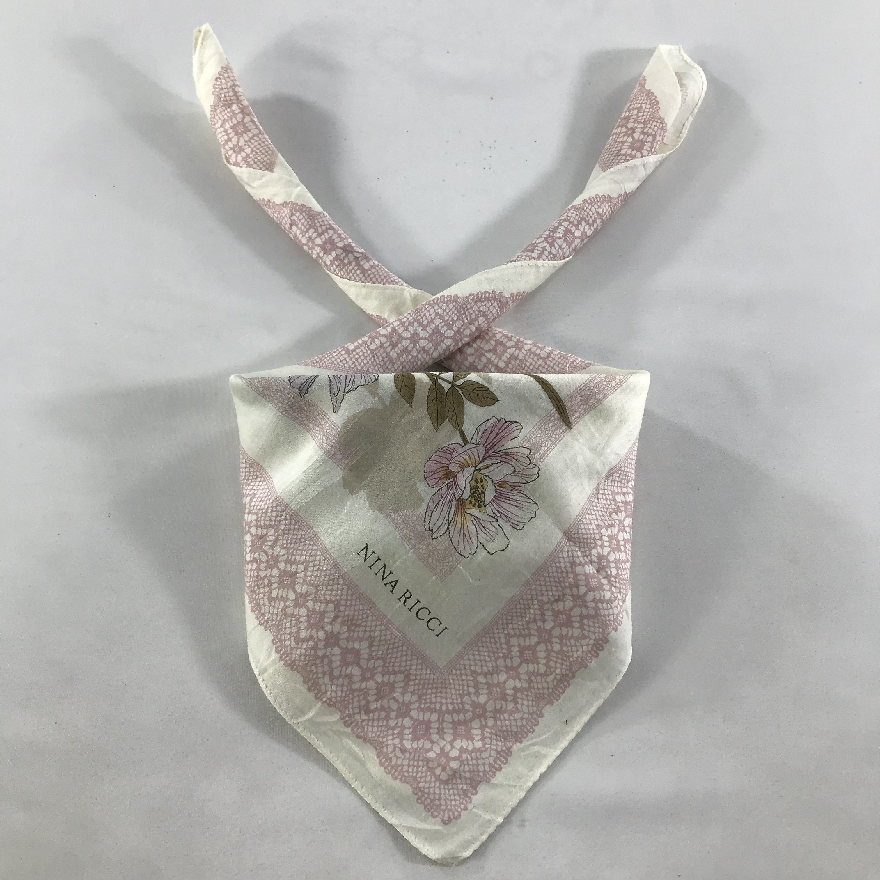 Nina Ricci × Vintage Nina Ricci Bandana / Handkerchief / Neckerchief - S1340 Size ONE SIZE - 3 Thumbnail
