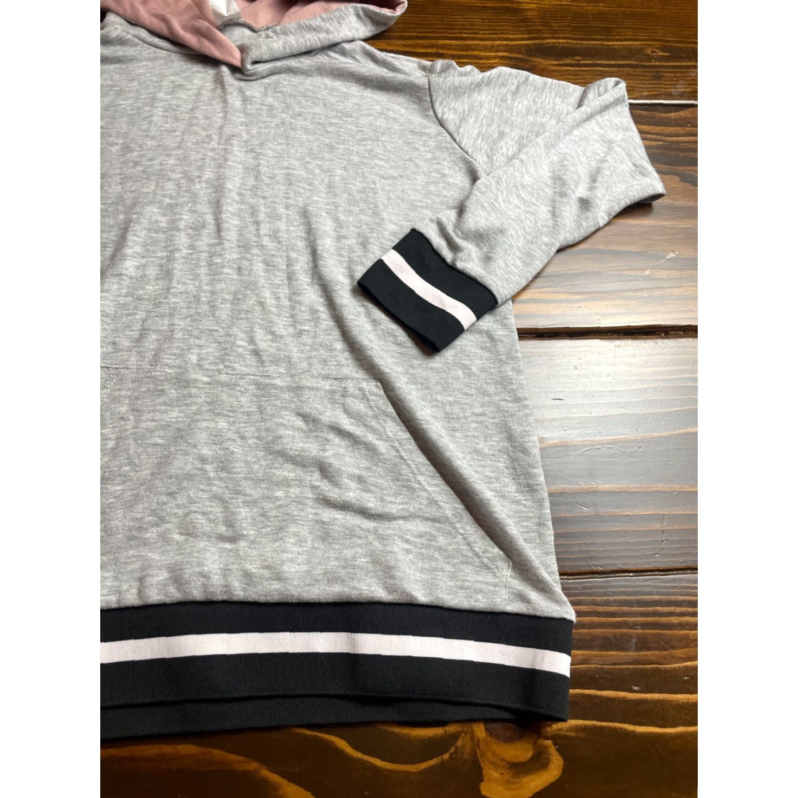 Vintage Grateful Hearts Sweater Women's Gray Hooded Pullover Long Sleeve Kangaroo Pocket Pac t Hoodie Shirt Womens L Gray Modern Outdoor Size L / US 10 / IT 46 - 4 Thumbnail