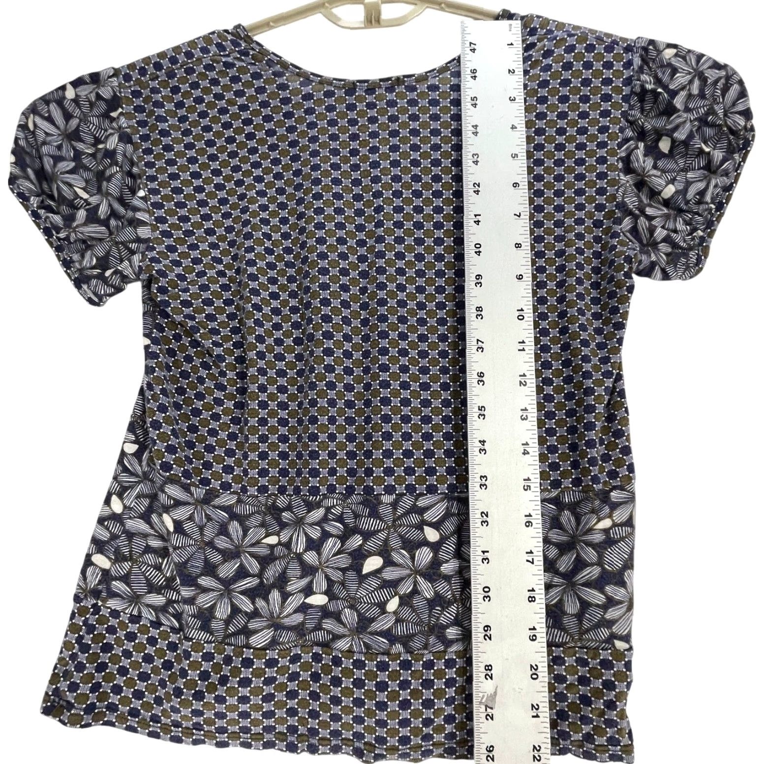 Vintage Left of Center Blouse Purple V-Neck Bohemian Y2K Floral Shirt Women L Size L / US 10 / IT 46 - 4 Thumbnail