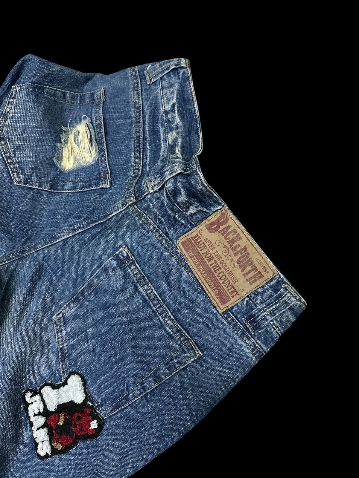 Japanese Brand Distress Denim Style 💥 Back & Forth Style Denim Distress💥 Size US 32 / EU 48 - 6 Thumbnail