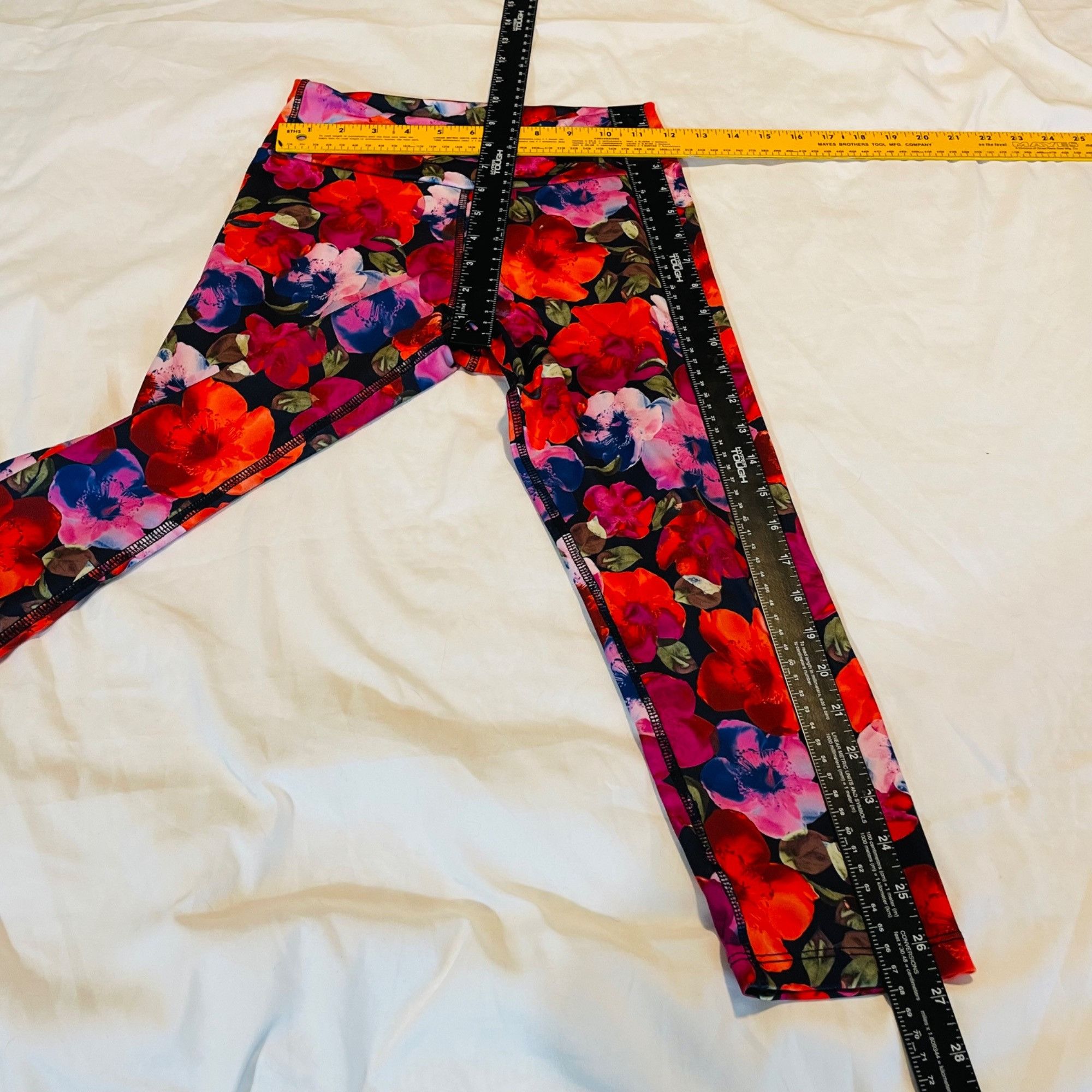 Other KOS USA Womens Floral Print Leggings Size S Stretch Fitness Size 26" / US 2 / IT 38 - 3 Thumbnail
