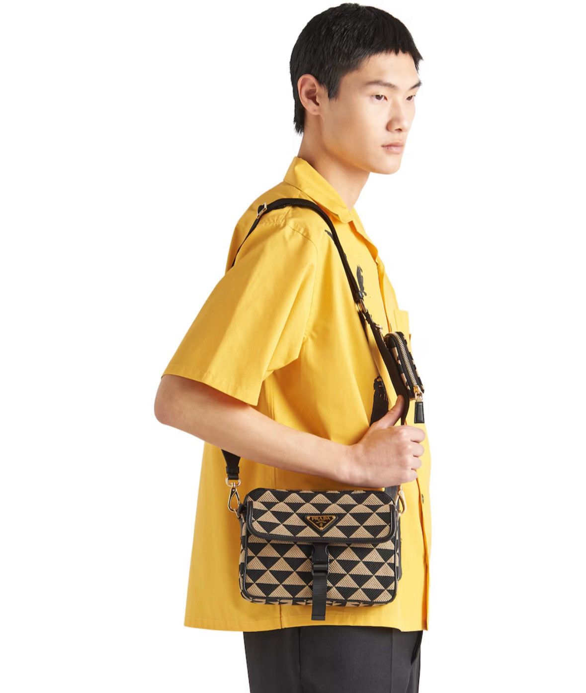 Prada Prada Embroidered Fabric Bag Size ONE SIZE - 3 Thumbnail