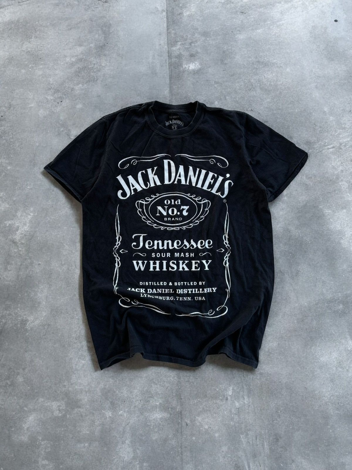 Other × Vintage Vintage Jack Daniels Old Time Washed Black Tee Shirt Size US M / EU 48-50 / 2 - 1 Thumbnail