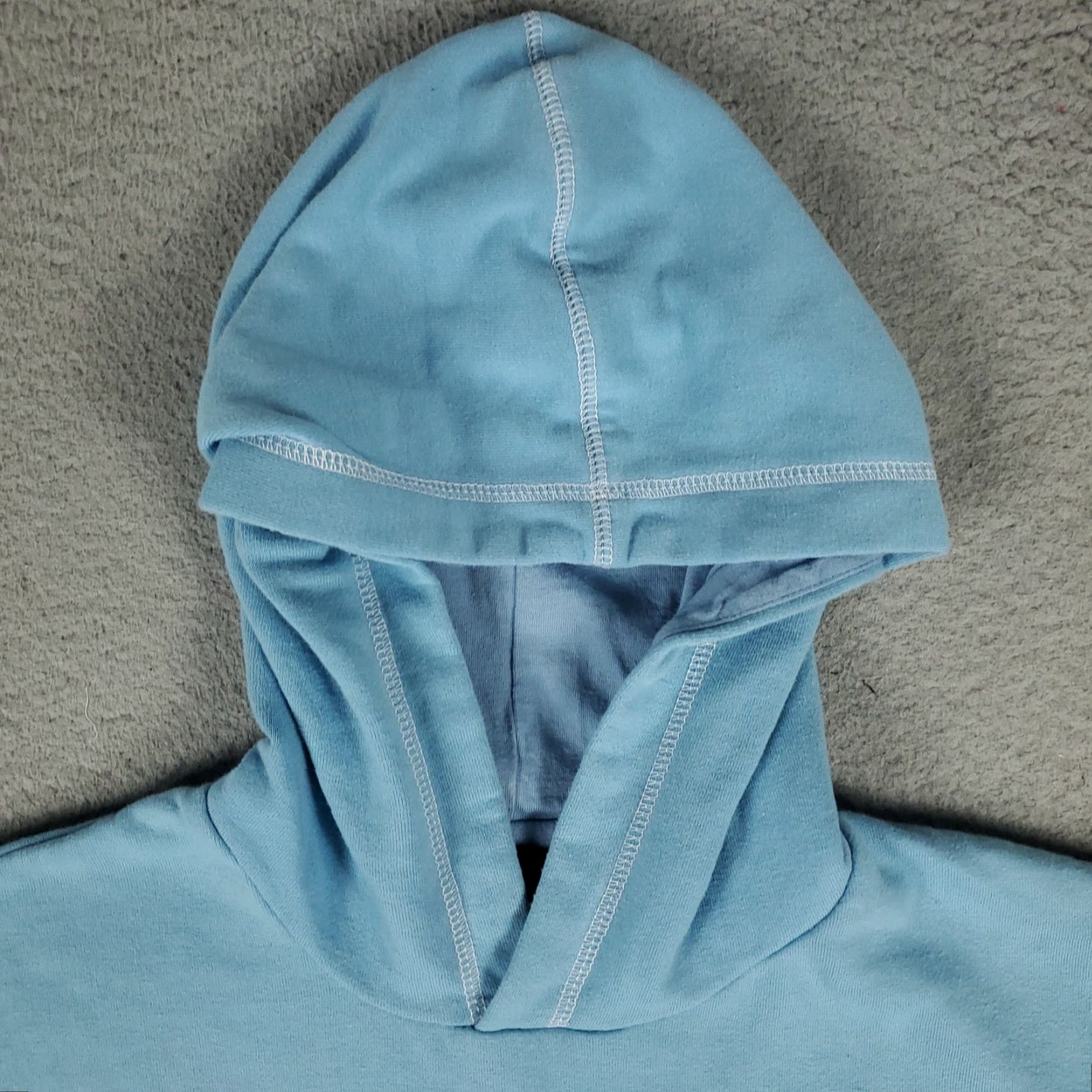 KangaROOS LRG Hoodie Mens Medium Blue Pullover Sweatshirt Kangaroo Pocket Logo Long Sleeve White Stitching Graphic Print Size US M / EU 48-50 / 2 - 2 Thumbnail