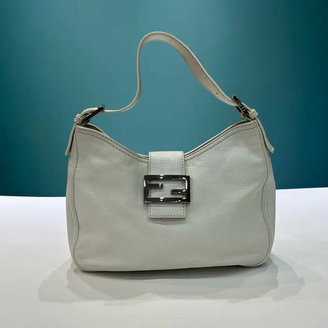 Fendi FENDI Mamma Forever white leather doubleF shoulder bag detachable strap Size ONE SIZE - 1 Thumbnail