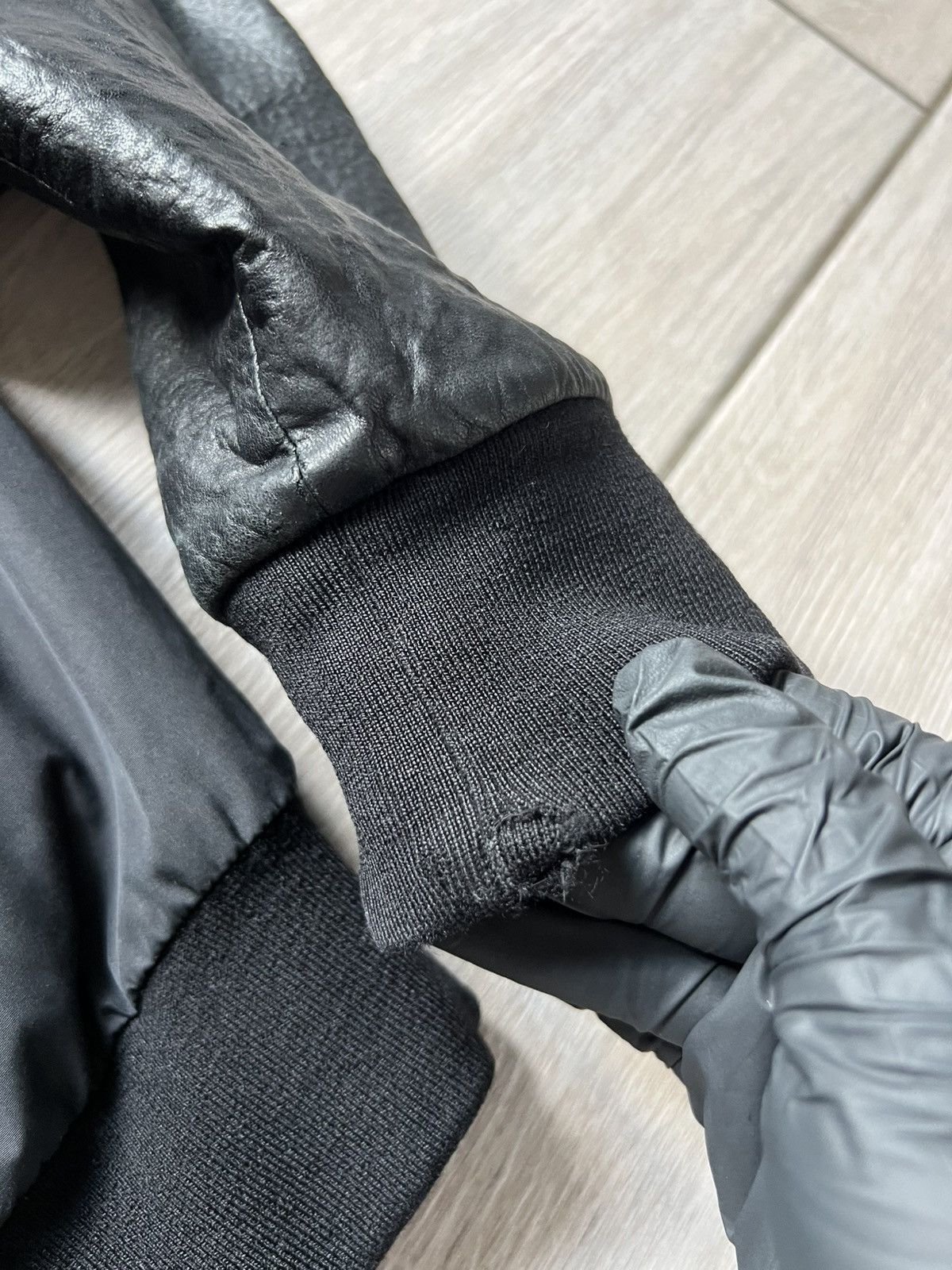 Gucci Gucci Bomber Jacket Leather Sleeve Rare Old Money Size US L / EU 52-54 / 3 - 13 Thumbnail