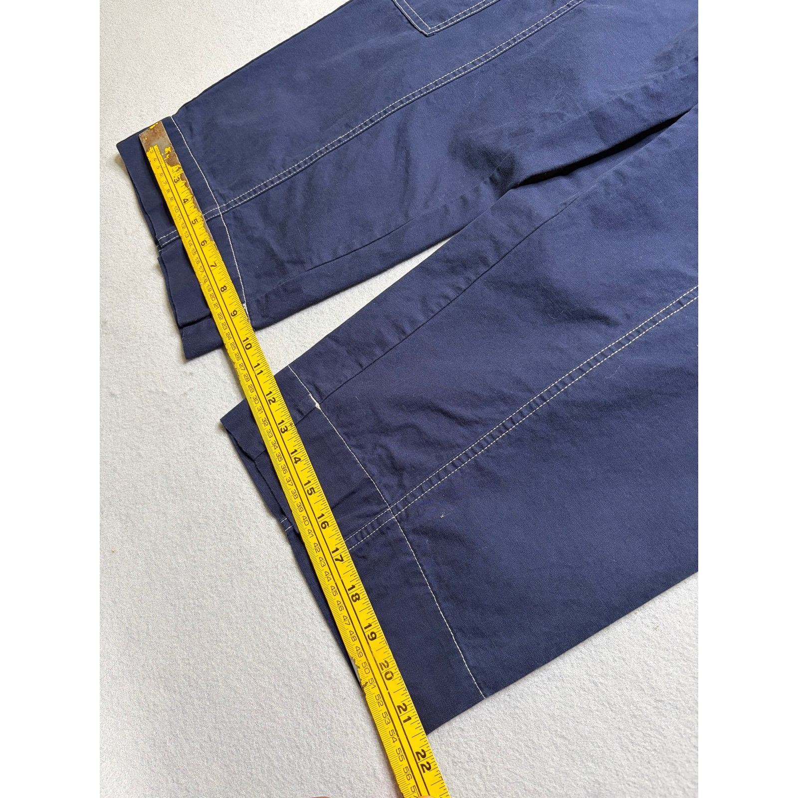Other Free Assembly Women’s Navy Wide Leg Cargo Pants Contrast L Size 26" / US 2 / IT 38 - 8 Thumbnail