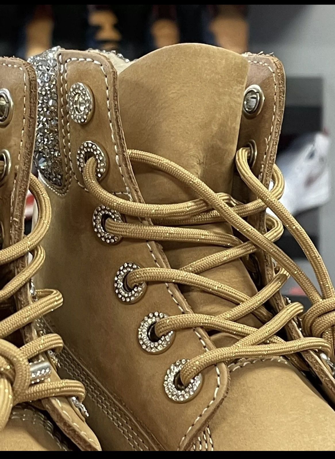 Jimmy Choo Size 5 - Jimmy Choo X Timberland Suede Crystal Encrusted Size US 5 / IT 35 - 10 Thumbnail