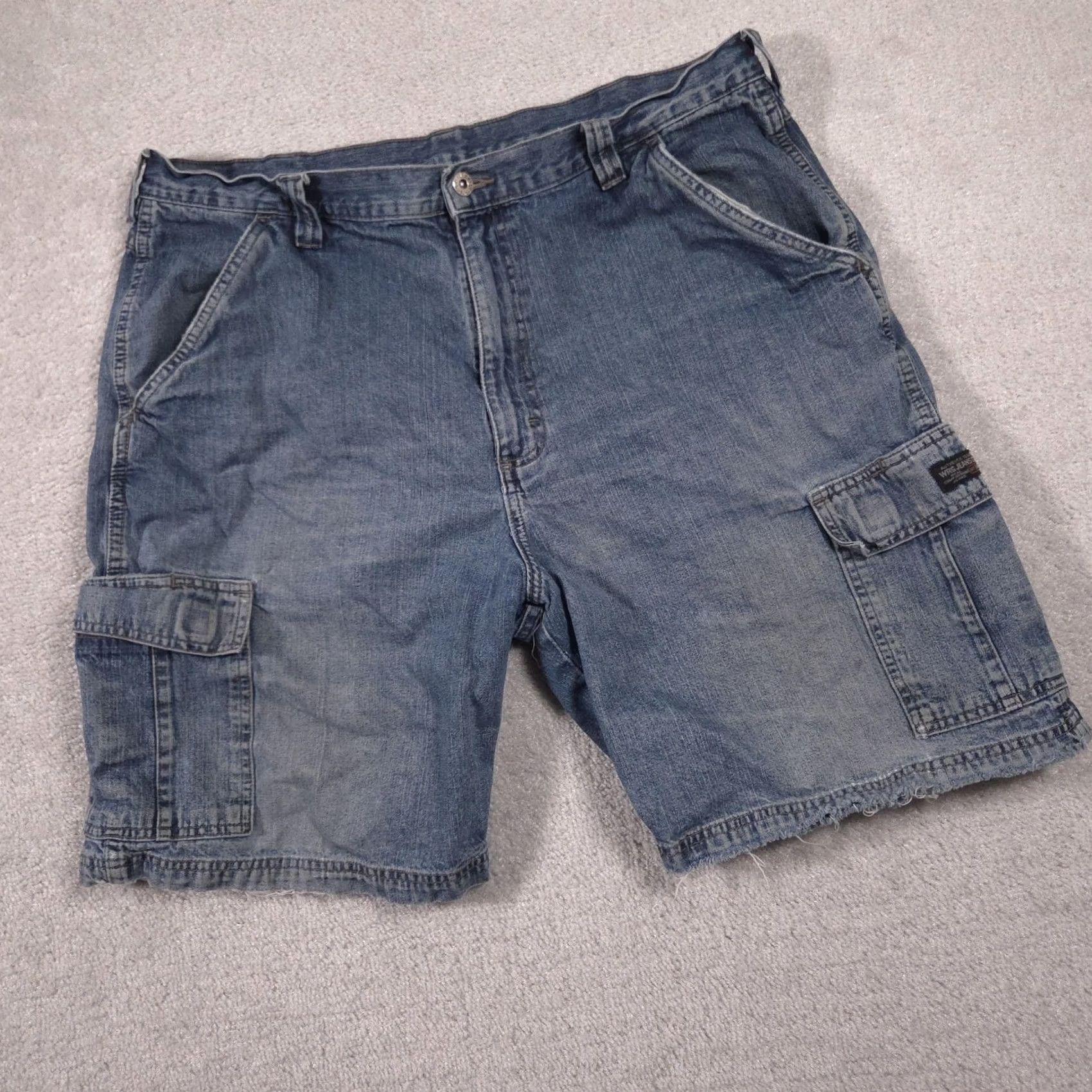CO WRG Jeans Co Cargo Shorts Mens 38 Blue Denim Relaxed Fit Utility 9 in Inseam Casual Workwear Summer Mens Size US 38 / EU 54 - 3 Thumbnail
