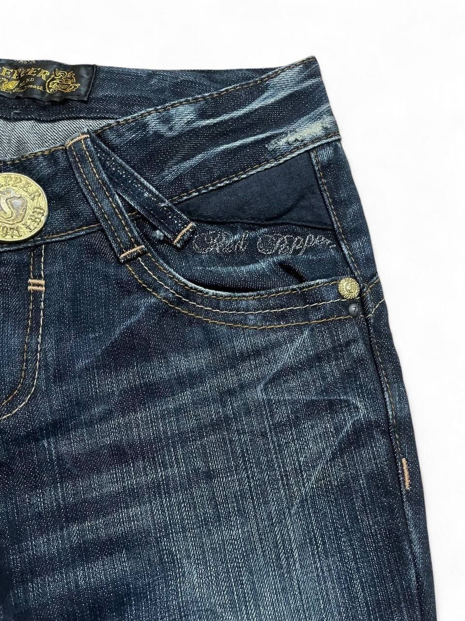 Tornado Mart Flare Jeans redpepper stud distressed low rise buckleback Size US 28 / EU 44 - 11 Thumbnail
