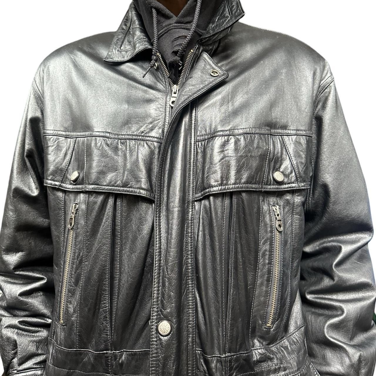 Vintage Vintage 80's Style Black Leather Pocket Jacket - Medium Size US M / EU 48-50 / 2 - 7 Thumbnail