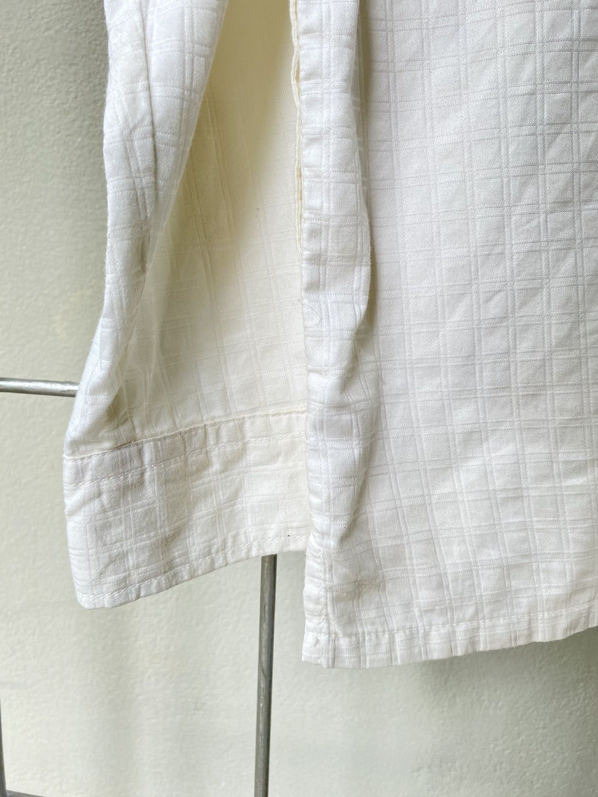 Designer × Japanese Brand ALLIX DESIGN White Checkered Lace-Up Shirt Size US L / EU 52-54 / 3 - 10 Thumbnail