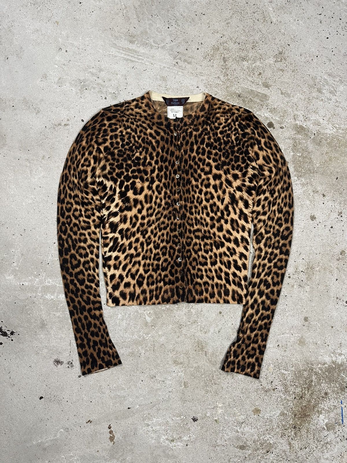 John Galliano Vintage 2000s John Galliano Leopard Print Cashmere Cardigan Size M / US 6-8 / IT 42-44 - 1 Thumbnail