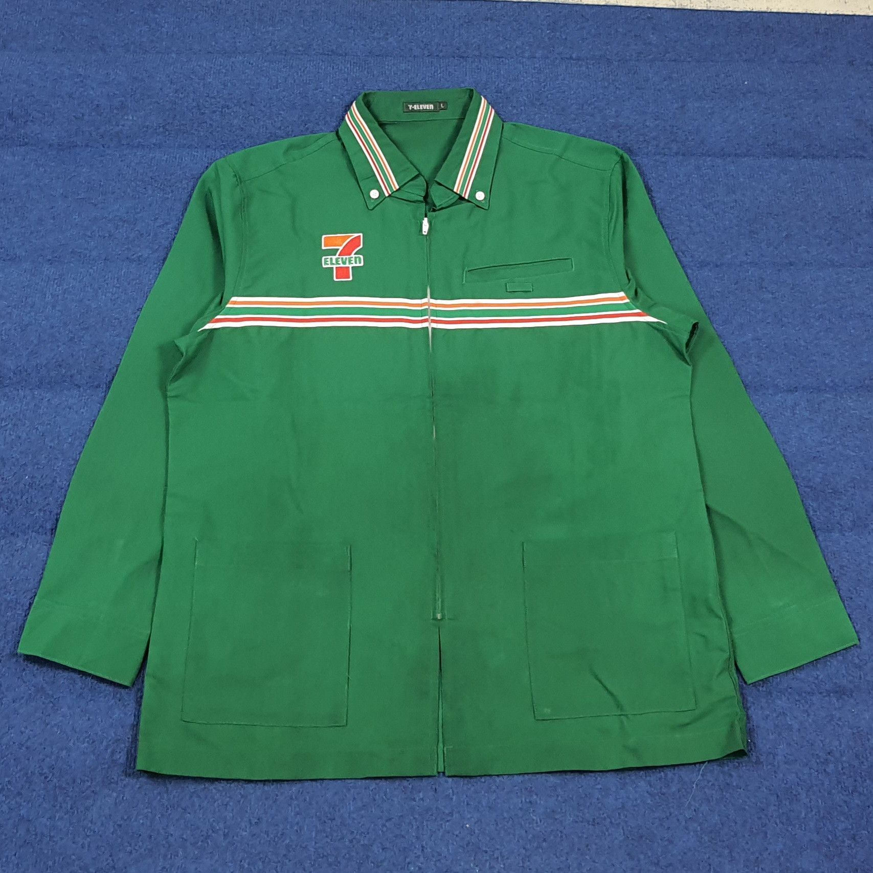 Japanese Brand Vintage 7 Eleven Japan Staff Uniform Work Jacket C299N57 Size US L / EU 52-54 / 3 - 1 Thumbnail