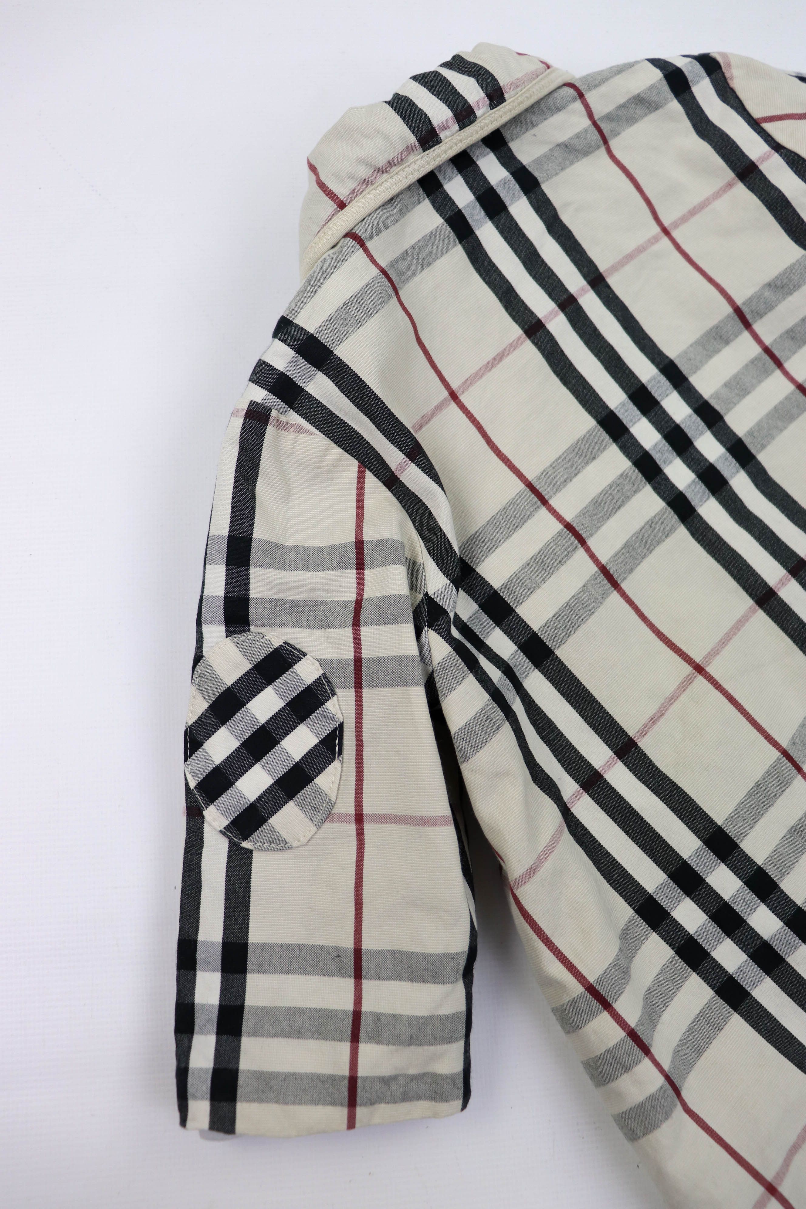 Burberry Burberry Girls Baby 6M Light Beige Checkered Coat Jacket Size XXS / US 00 / IT 34 - 7 Thumbnail