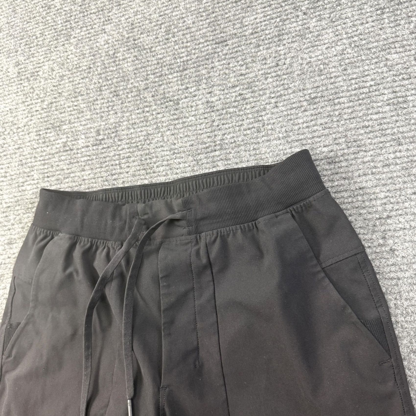 Lululemon Lululemon Jogger Pants Mens M Black Woven Slim Zip Pocket Cuffed Drawstring Pockets Activewear Casual Gym & Training Size US 31 - 5 Thumbnail