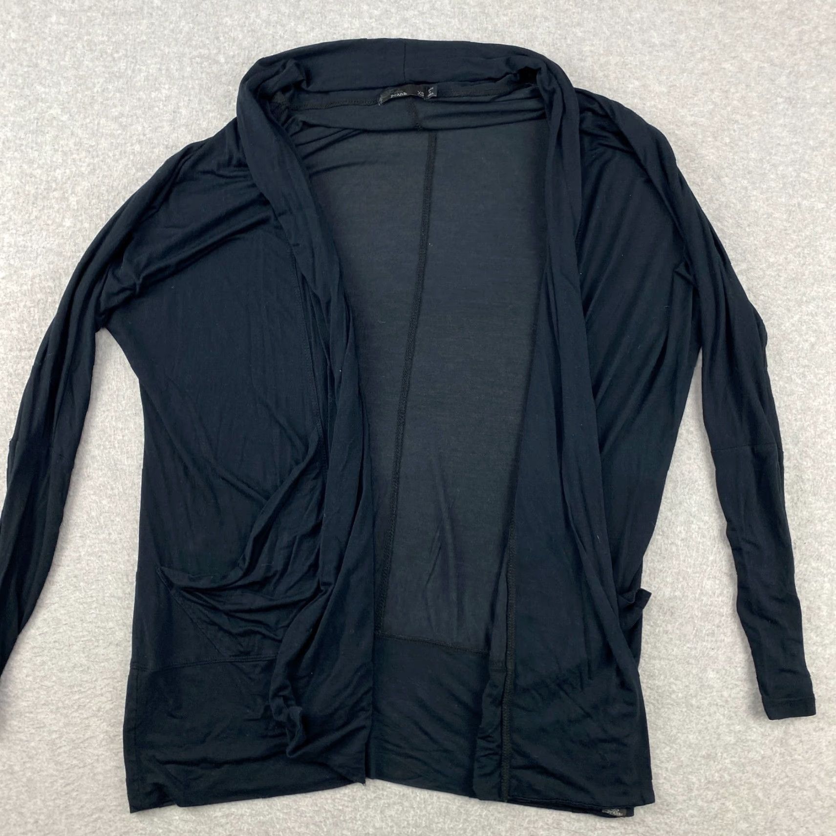 Prana VINTAGE: No, Prana Cardigan XS Womens Black Munra Wrap Lightweight Open Front Modal Pockets Shirt Size XS / US 0-2 / IT 36-38 - 5 Thumbnail