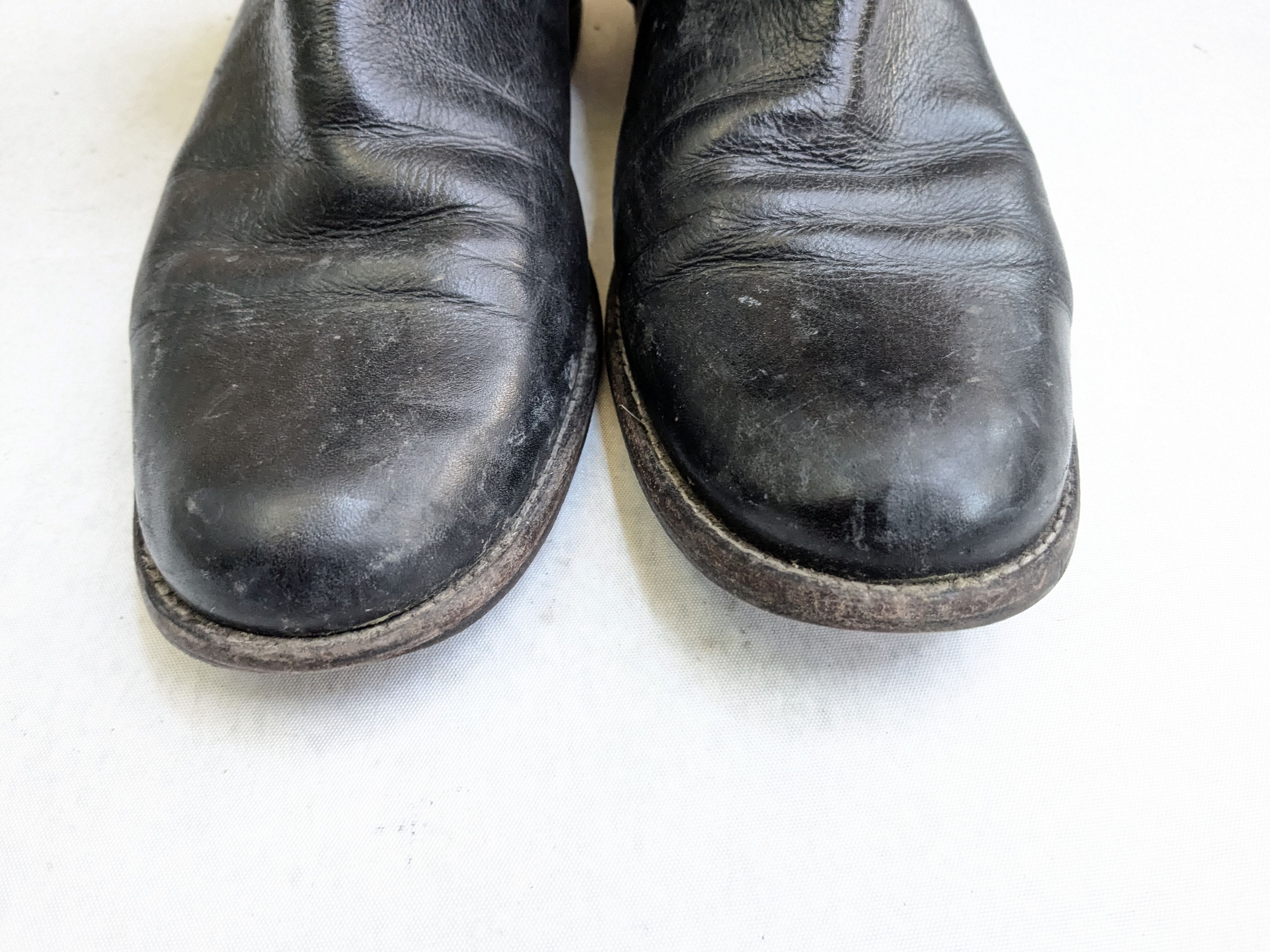 Frye Frye Harness Boots Black 7.5 D Back Zip Straps Size US 7.5 / EU 40-41 - 5 Thumbnail