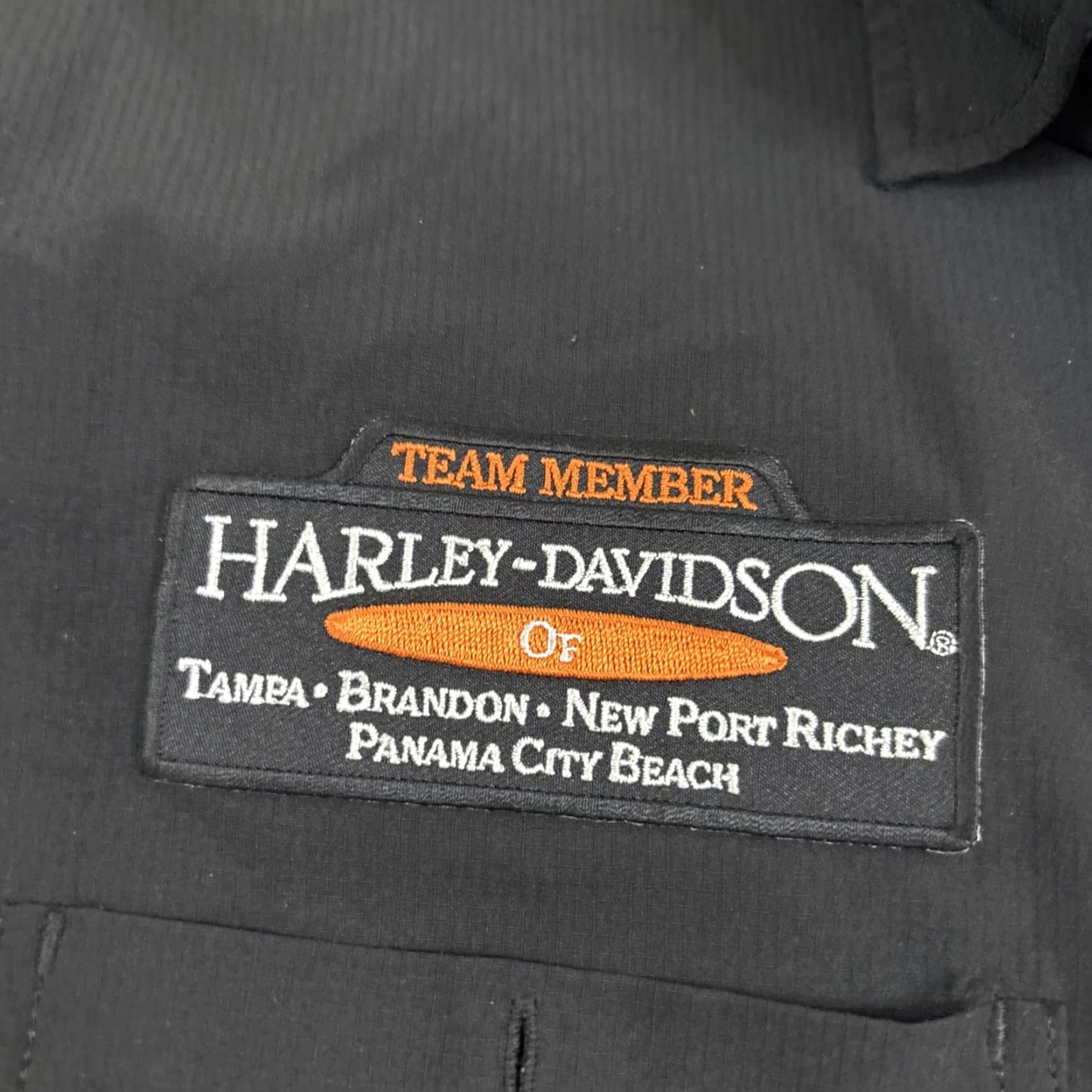 Harley Davidson Harley-Davidson Shirt Men Team Member Button Up Motorcycle Biker Short Sleeve XL Black Cotton Polyester Graphic Print Button Embroidered Collared入り Size US XL / EU 56 / 4 - 2 Thumbnail