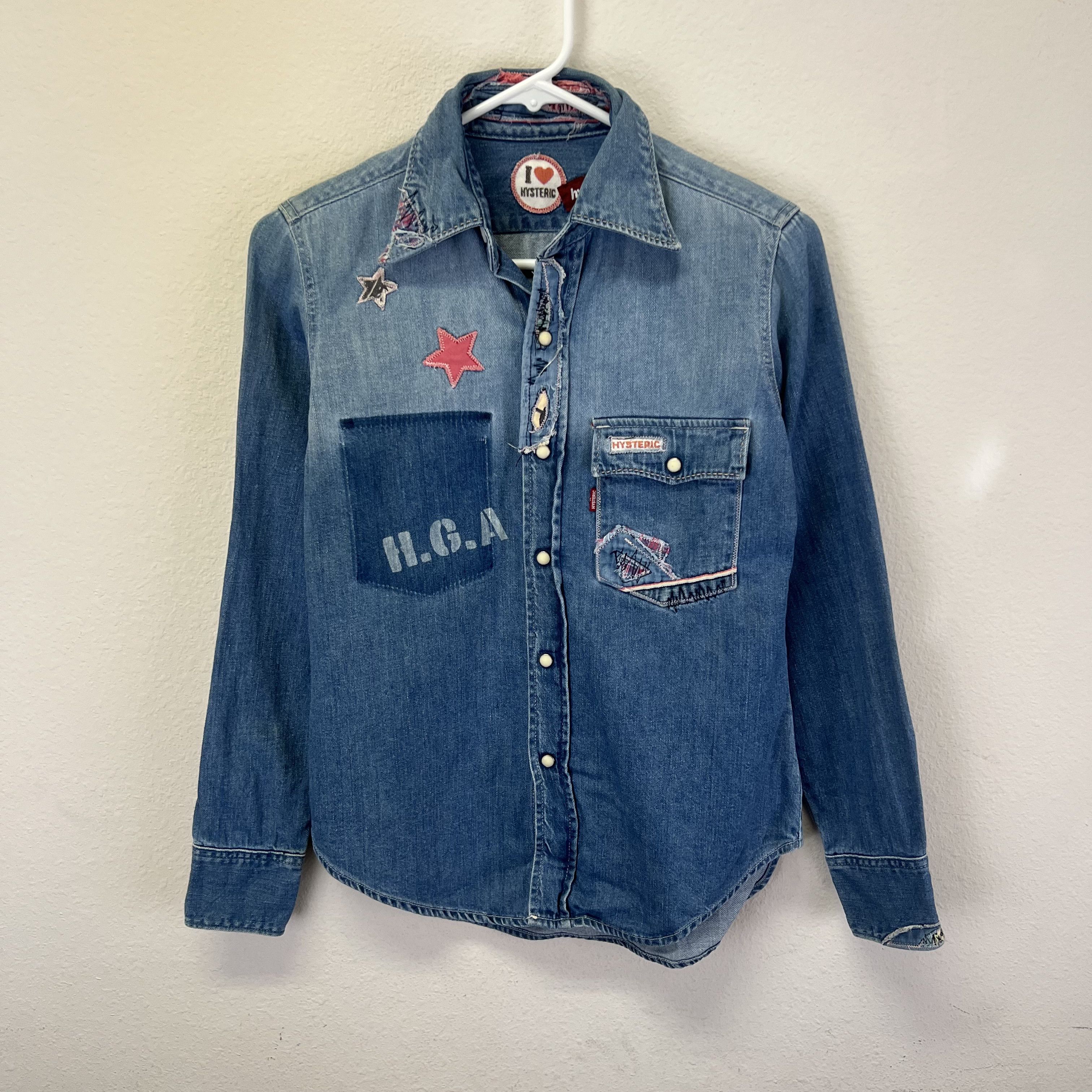Hysteric Glamour Western Patchwork Denim Shirt
