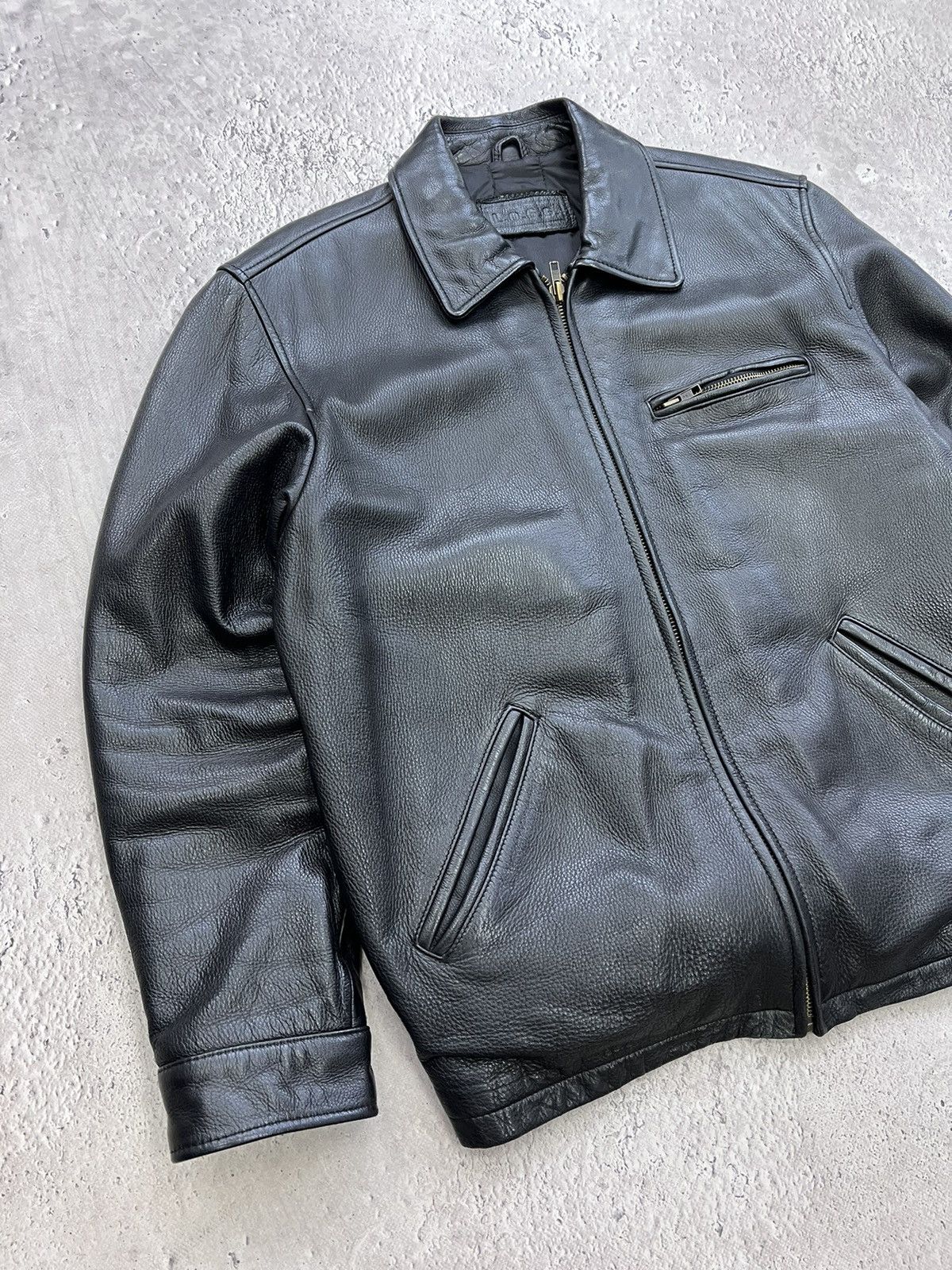 Genuine Leather × Japanese Brand VINTAGE Biker's Y2K Leather Jacket Perfecto Style SCHOTT Size US L / EU 52-54 / 3 - 2 Thumbnail