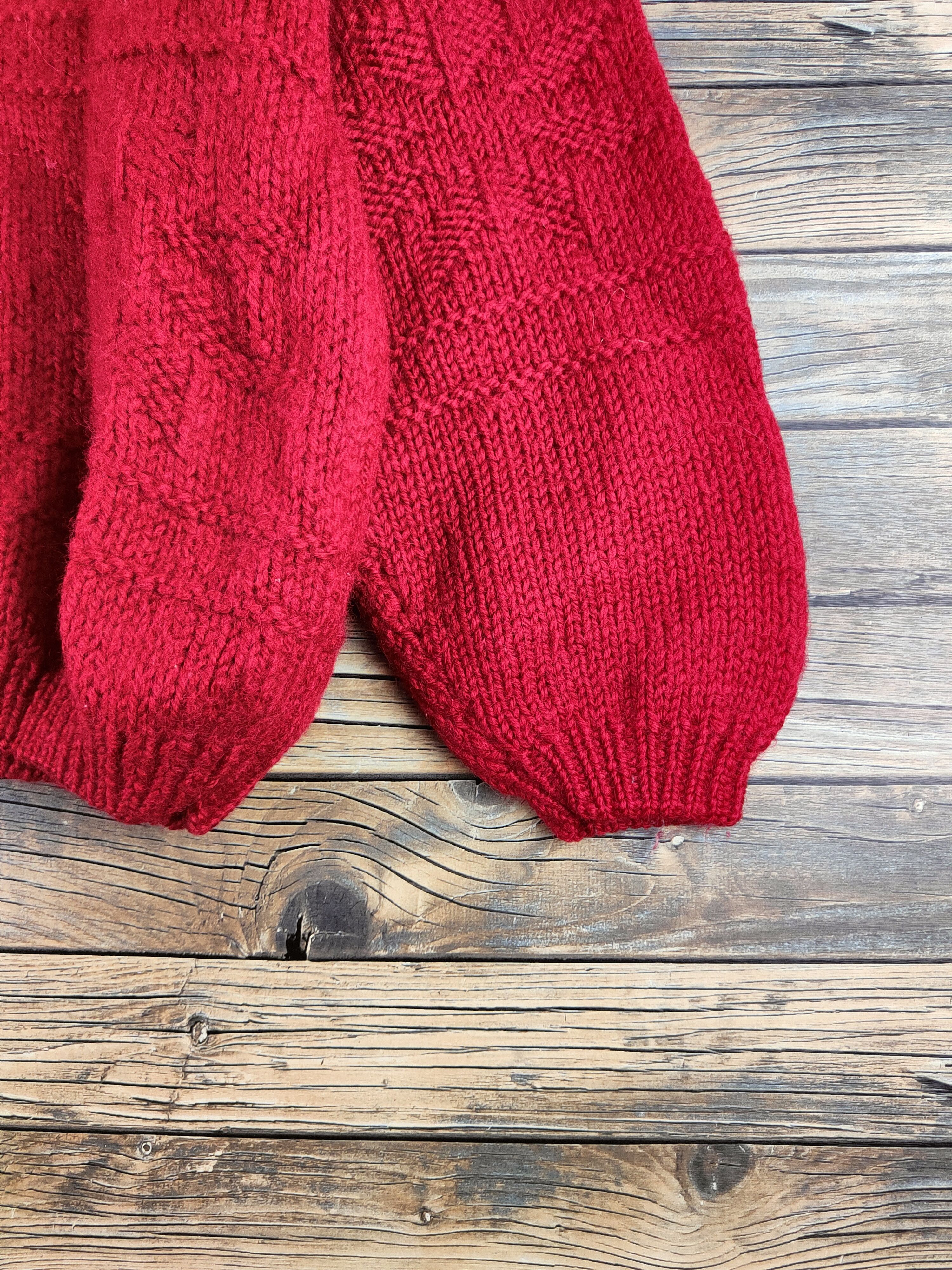 Japanese Brand DL Japan Red Knitwear Sweatshirts #46-434 Size L / US 10 / IT 46 - 6 Thumbnail