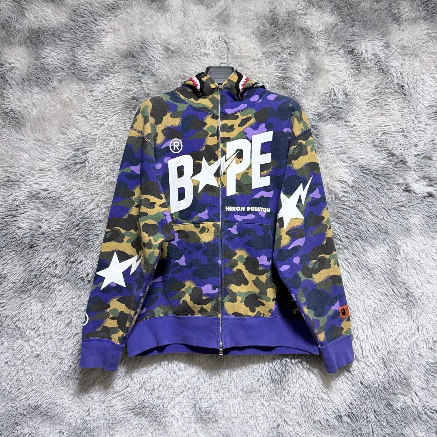 Bape Bape Purple Shark Designer Casual Size US L / EU 52-54 / 3 - 1 Thumbnail