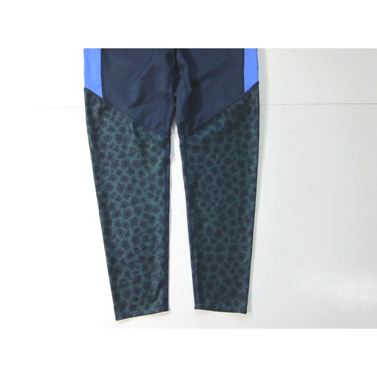 Vintage JoyLab Legging Women XL Yoga Run Gym Workout Pants Blue Green Leopard Print Size 40" / US 18 - 7 Thumbnail