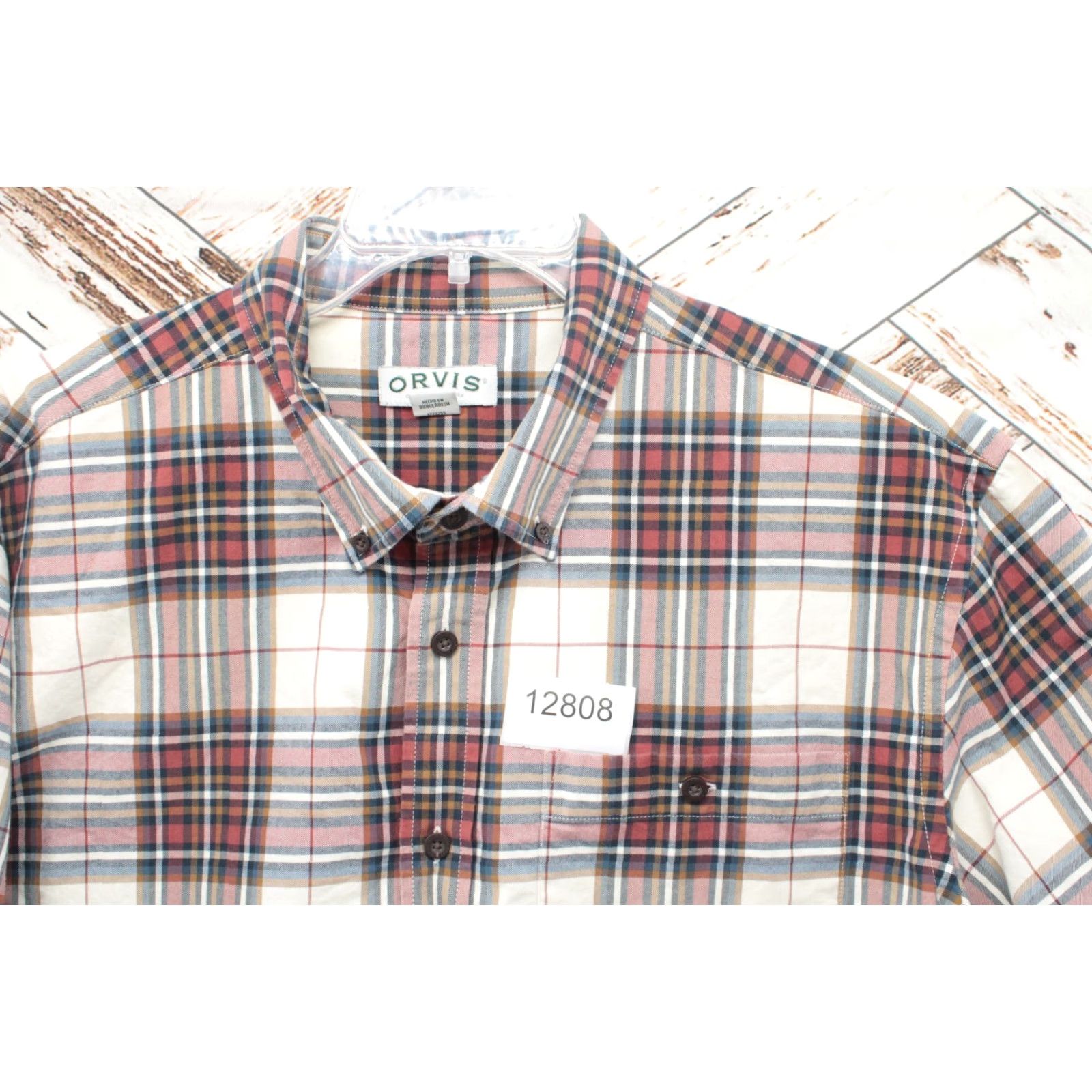 Orvis Orvis Men’s XL Multi Color Plaid Button-Down Long Sleeve Heavy Cotton Shirt Size US XL / EU 56 / 4 - 7 Thumbnail