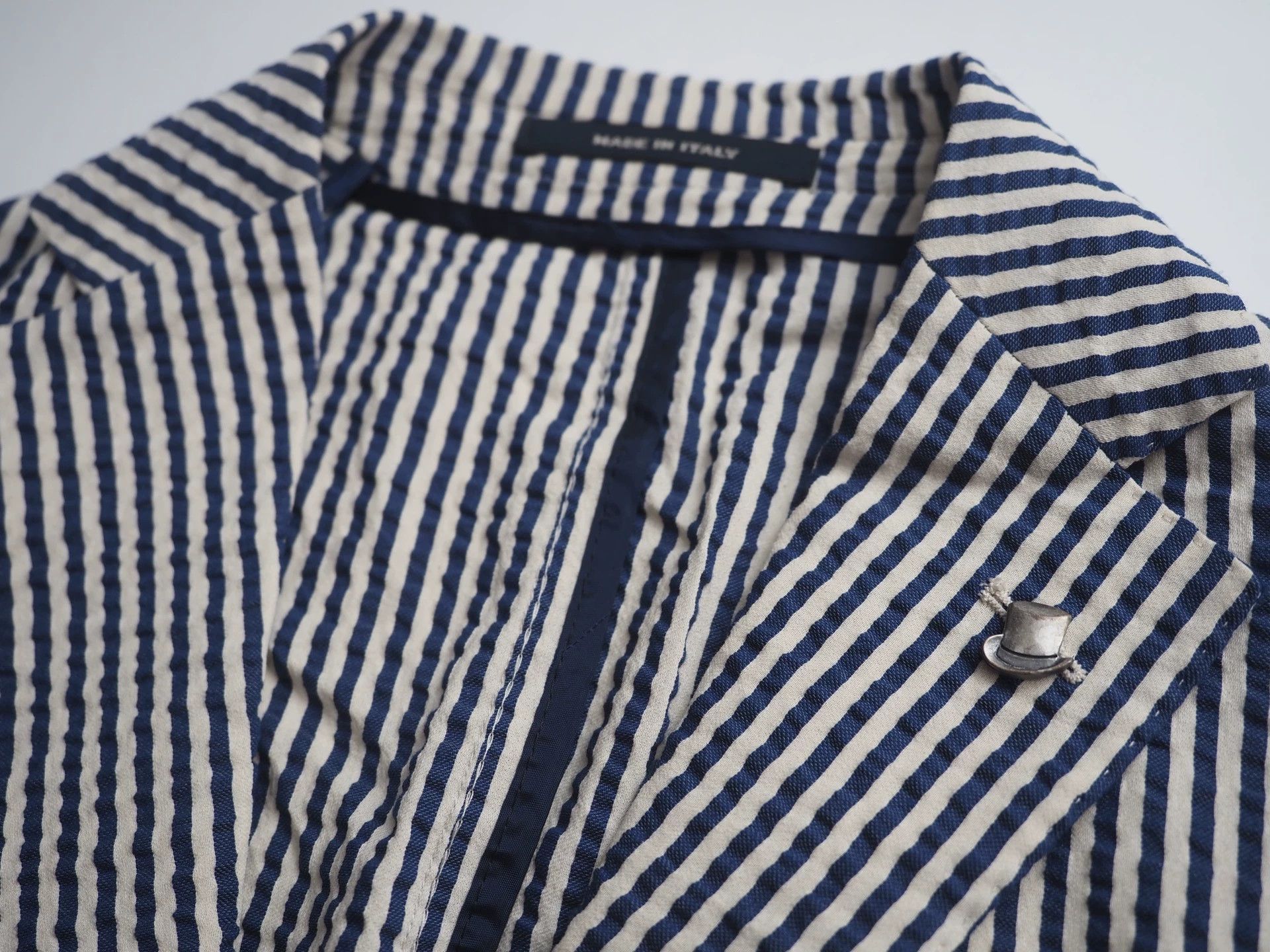 Tagliatore Tagliatore Blue and White Striped Casual Blazer Size XS / US 0-2 / IT 36-38 - 4 Thumbnail