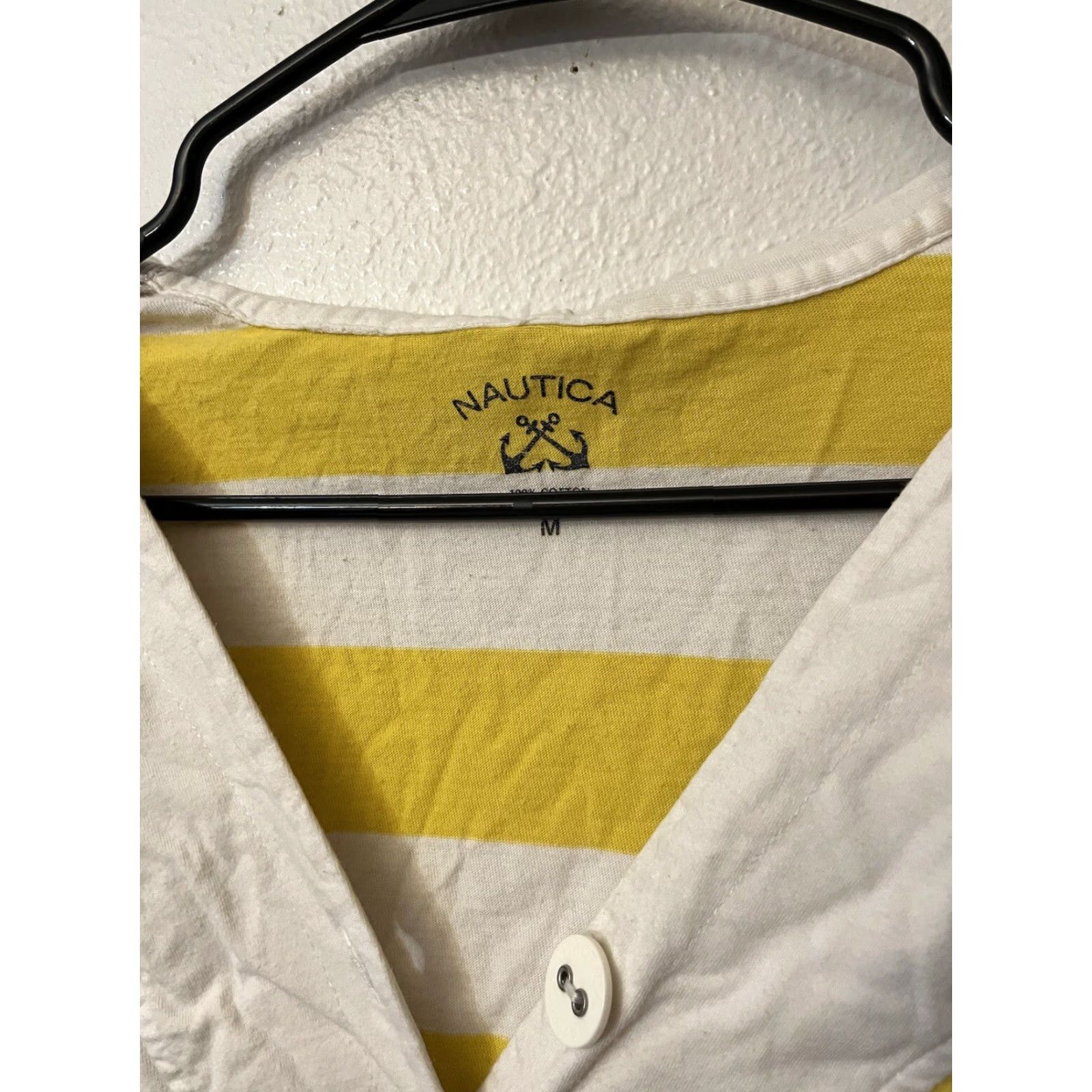 Nautica Nautica Women's Hoodie Top M 3/4 Sleeve Yellow Striped V-Neck Lightweight Loungewear Size M / US 6-8 / IT 42-44 - 2 Thumbnail