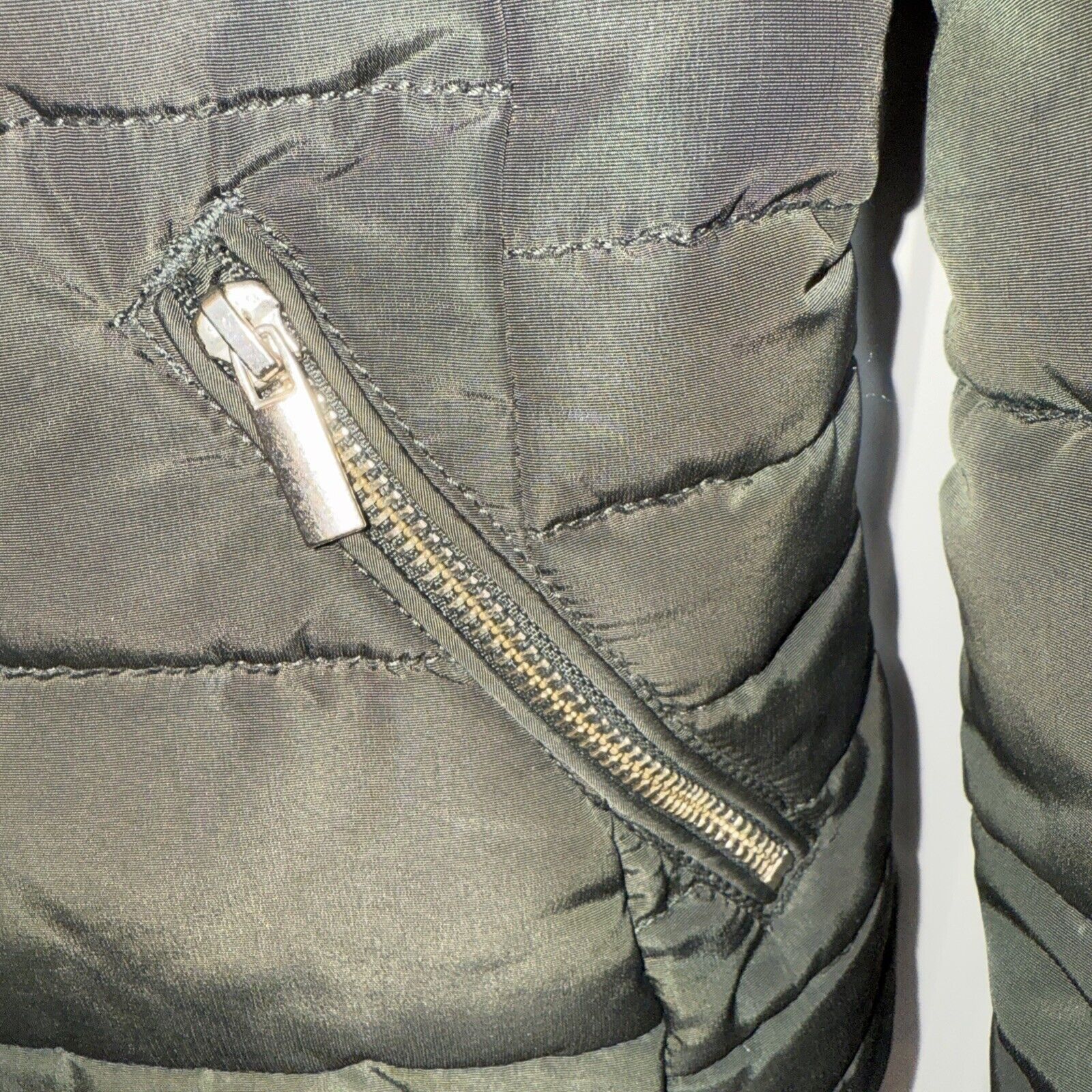 H&M H&M Parka Coat Women’s Size 2 Khaki Green Puffer Jacket Zip Size XS / US 0-2 / IT 36-38 - 5 Thumbnail