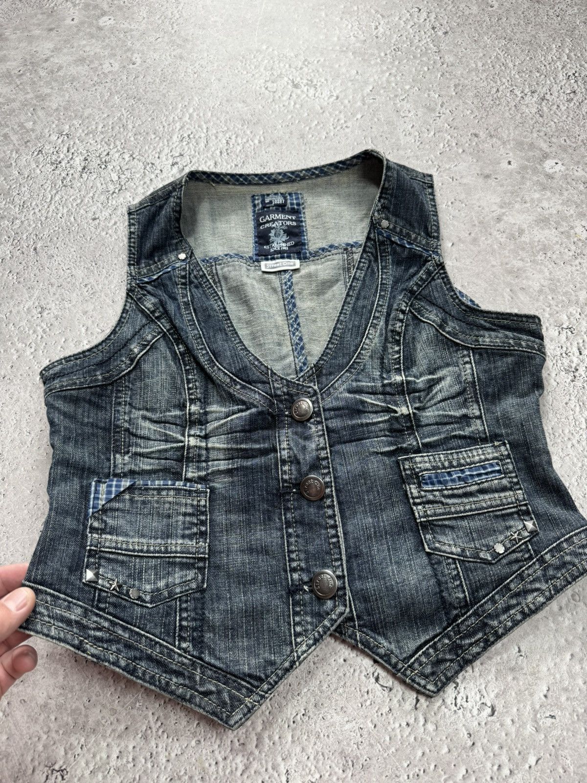 Other Vintage Cropped Denim Vest Women Biker Moto Y2K Blue Jean Size S / US 4 / IT 40 - 6 Thumbnail