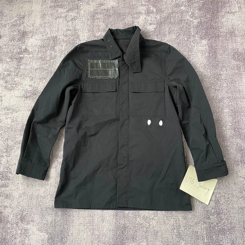 Rick Owens Rick Owens 18 Fw Patch Irregular Neck Nylon Black Jacket 2 Size US S / EU 44-46 / 1 - 1 Thumbnail
