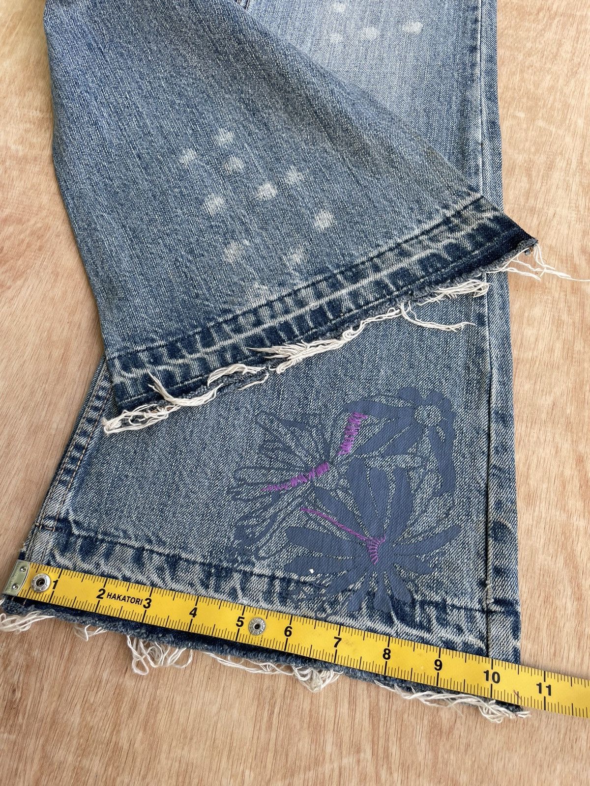 14th Addiction × If Six Was Nine × Japanese Brand Flare Holister Distressed Denim Bootcut Size US 32 / EU 48 - 11 Thumbnail