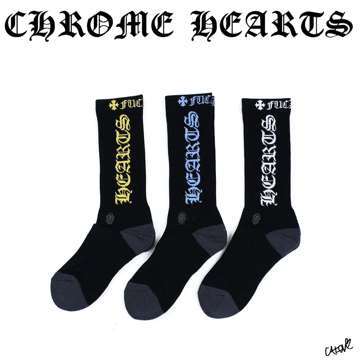 Chrome Hearts F U Socks (Set of 3)