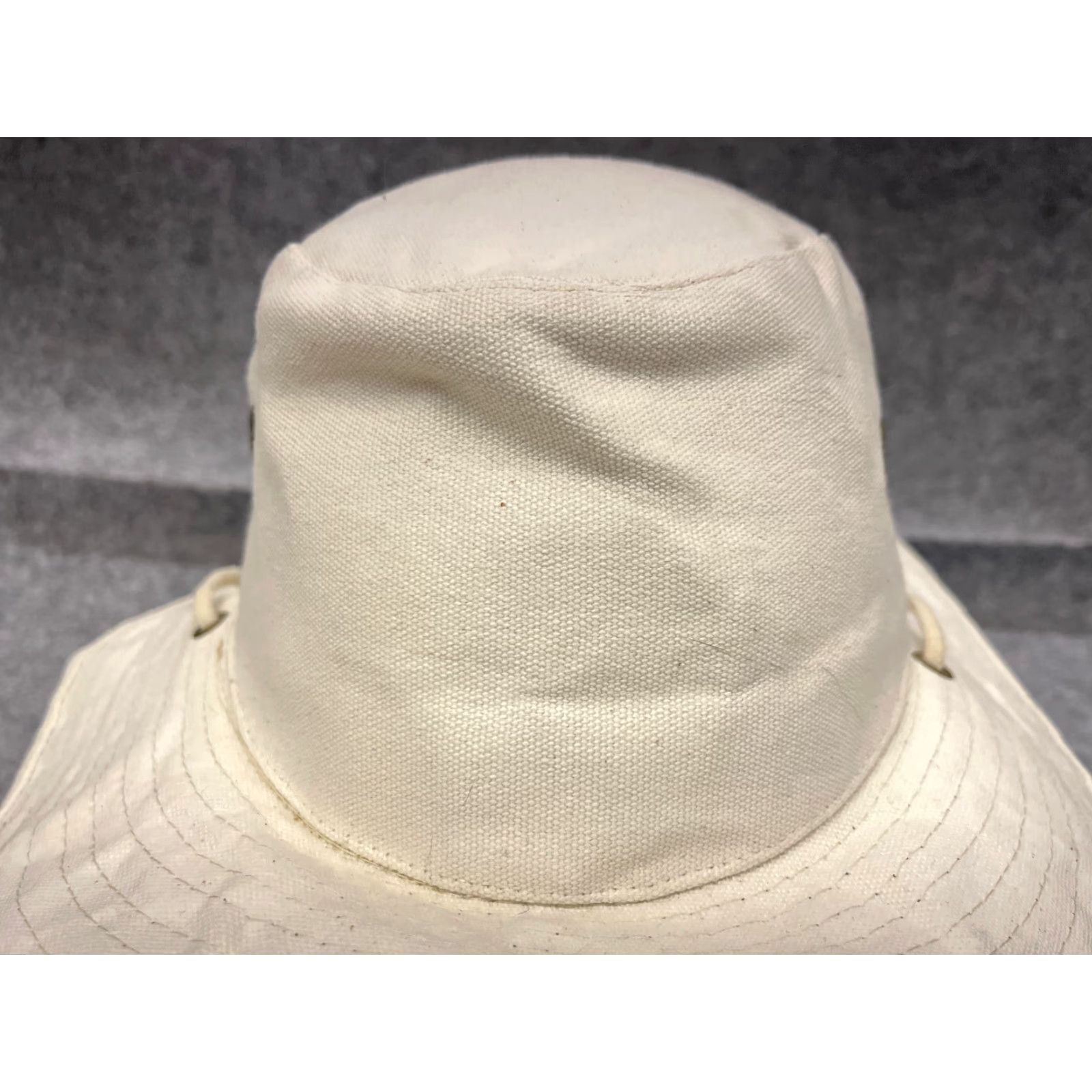 Vintage Dorfman Pacific Bucket Hat Unisex Adults One Size Ivory 100% Cotton Knit Adjustable Lightweight Summer Spring Fall Winter Hat Cap Size ONE SIZE - 2 Thumbnail