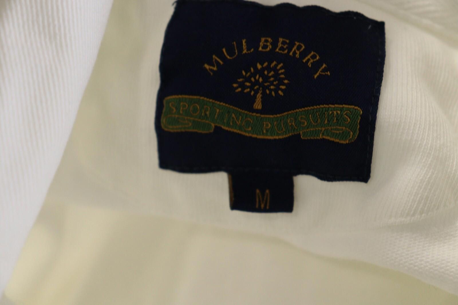 Mulberry Mulberry Logo White Cotton Rugby Polo Shirt Size M Size US M / EU 48-50 / 2 - 12 Thumbnail