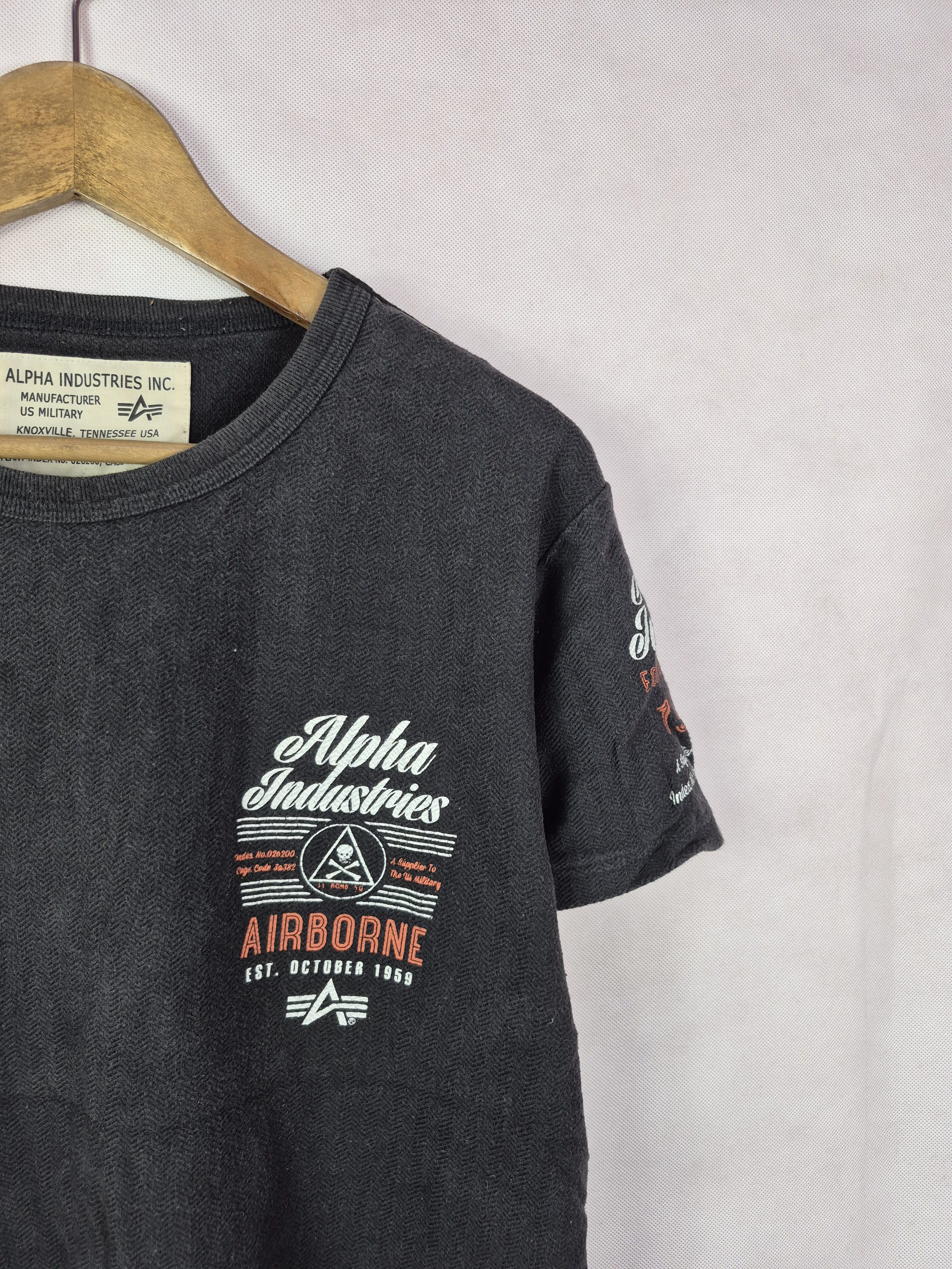 Alpha Industries 🔥 Alpha Industries Airborne US Military Flight Apparel Tee Size US M / EU 48-50 / 2 - 5 Thumbnail