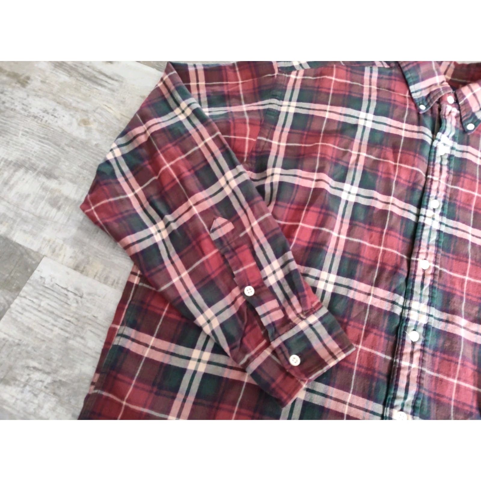 Polo Ralph Lauren VINTAGE Ralph Lauren Polo Shirt Men Long Sleeve Flannel Plaid Casual Fall Winter Blue Red Green UK38 Size US L / EU 52-54 / 3 - 4 Thumbnail