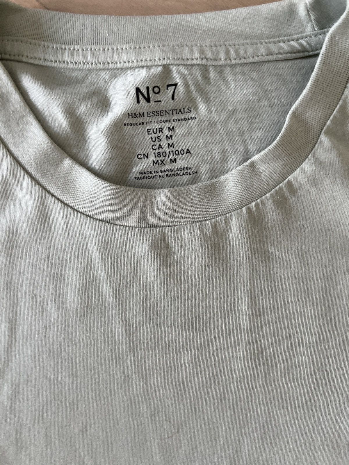 H&M H&M No.7 Light Green T-Shirt Size US M / EU 48-50 / 2 - 3 Thumbnail