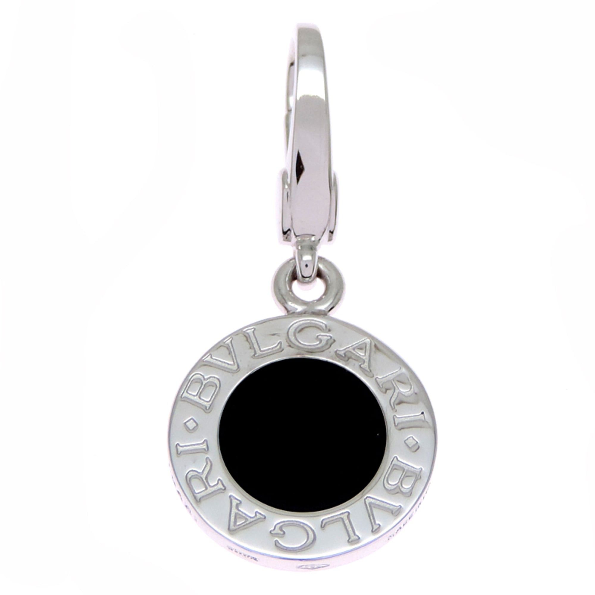Bvlgari Bvlgari Onyx Charm for Women and Men, 750 White Gold Size ONE SIZE - 1 Thumbnail