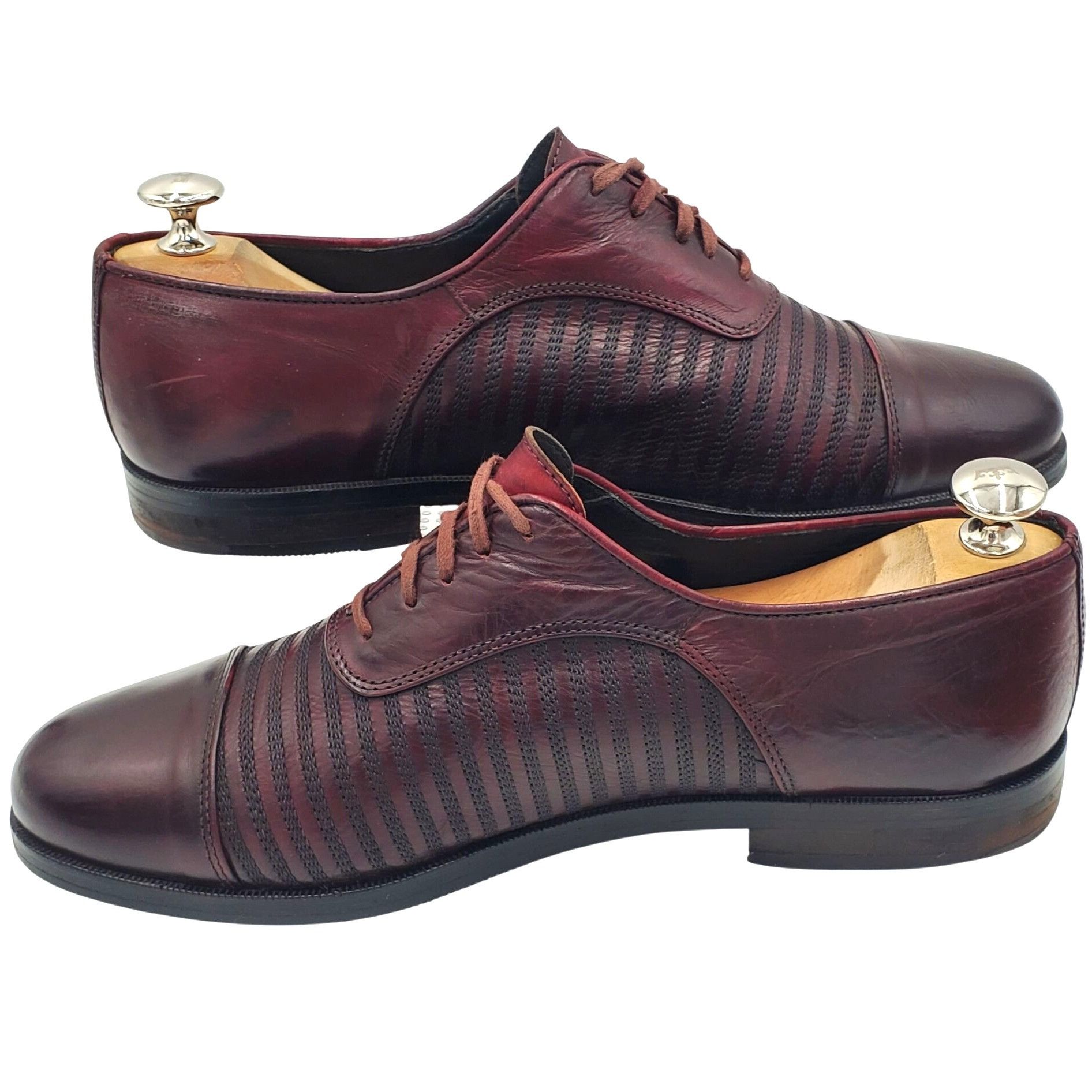 Other Italy Nazzareno Di Rosa Men's size 9 Burgundy Leather Men's Size US 9 / EU 42 - 8 Thumbnail