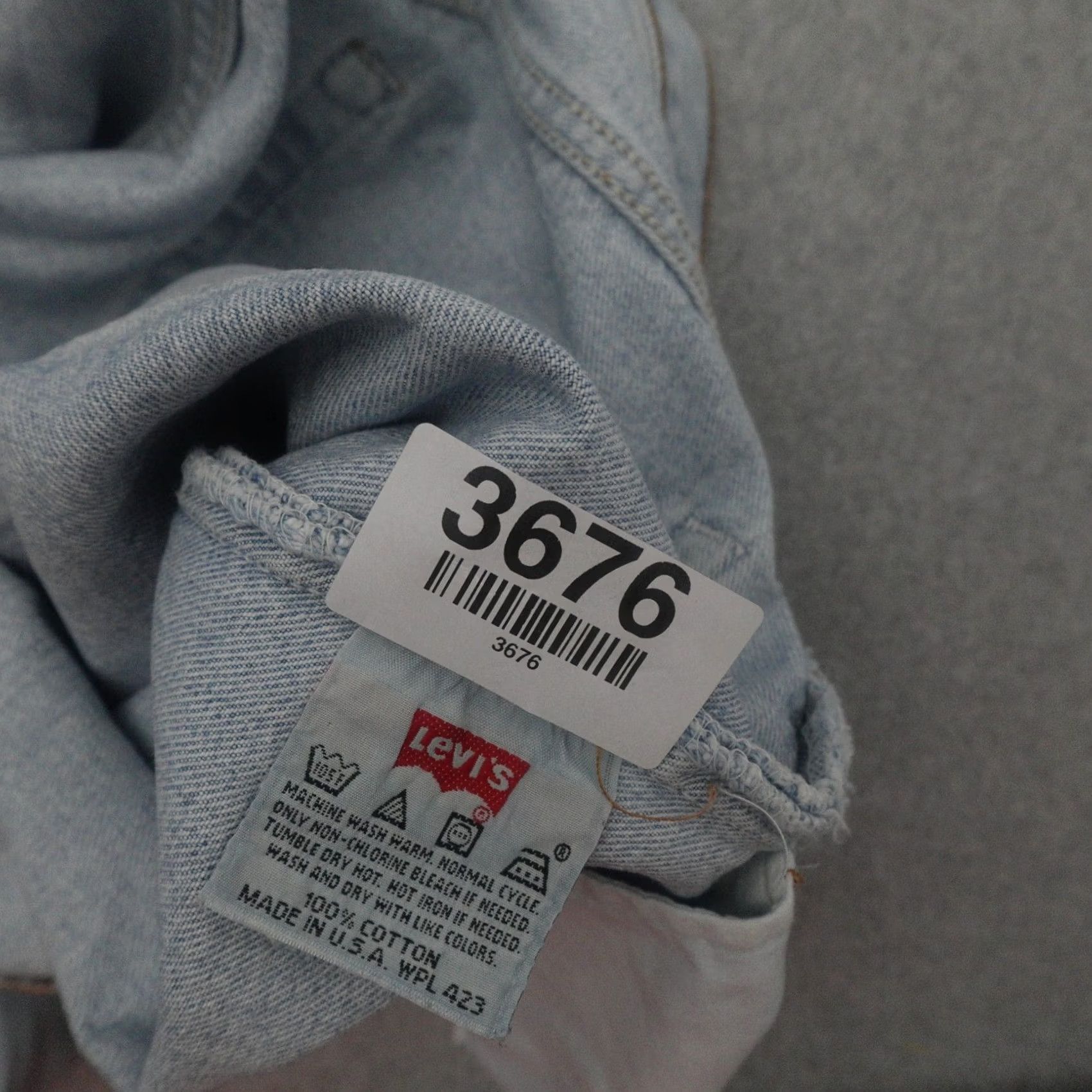 Levi's Vintage Levis 501 Jeans Mens 38 (38X30) Light Blue Denim Button Fly Straight Size US 38 / EU 54 - 5 Thumbnail